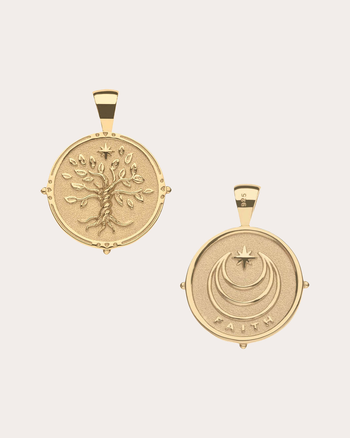 FAITH Small Coin Pendant Necklace