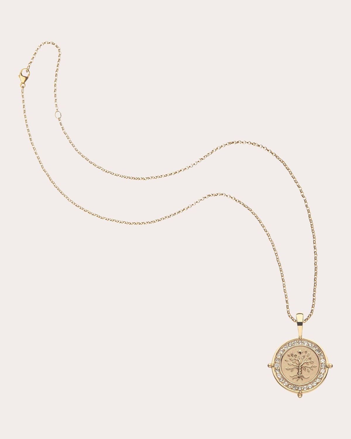 Topaz FAITH Petite Coin Pendant Necklace