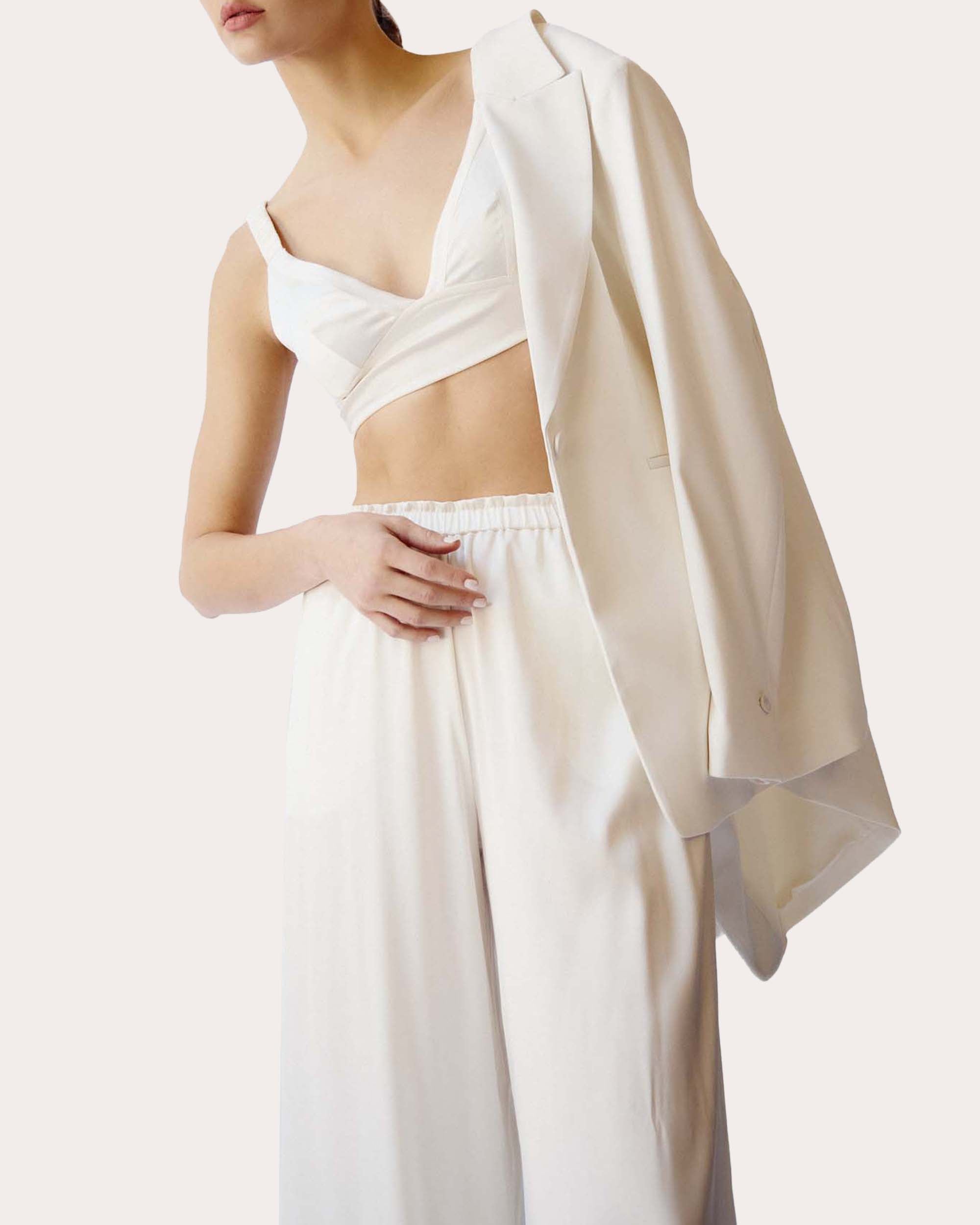 Fiamma Silk Charmeuse Ruched Bralette