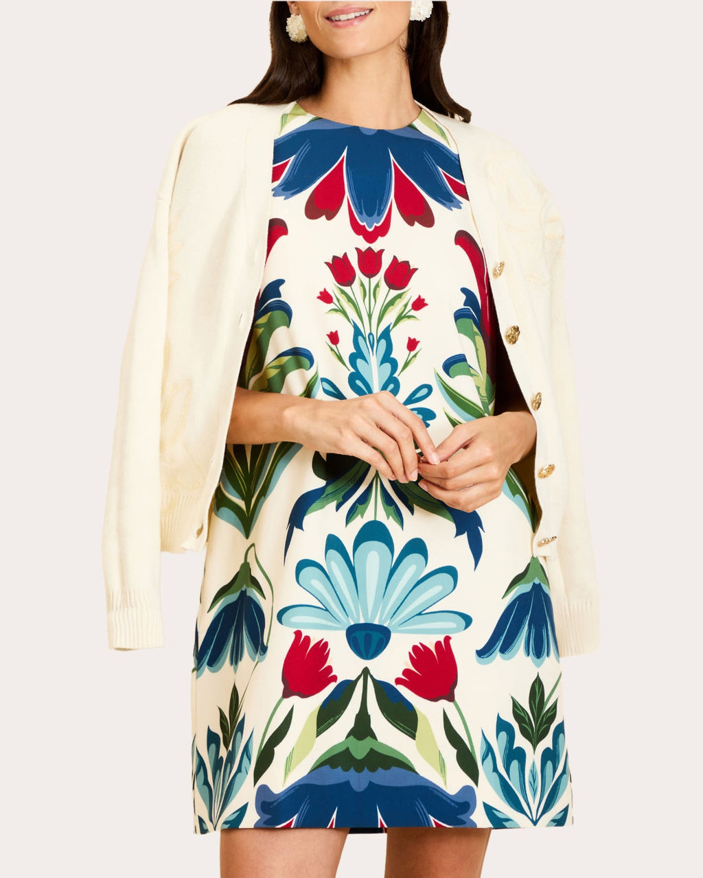 Fiona Floral Mini Shift Dress