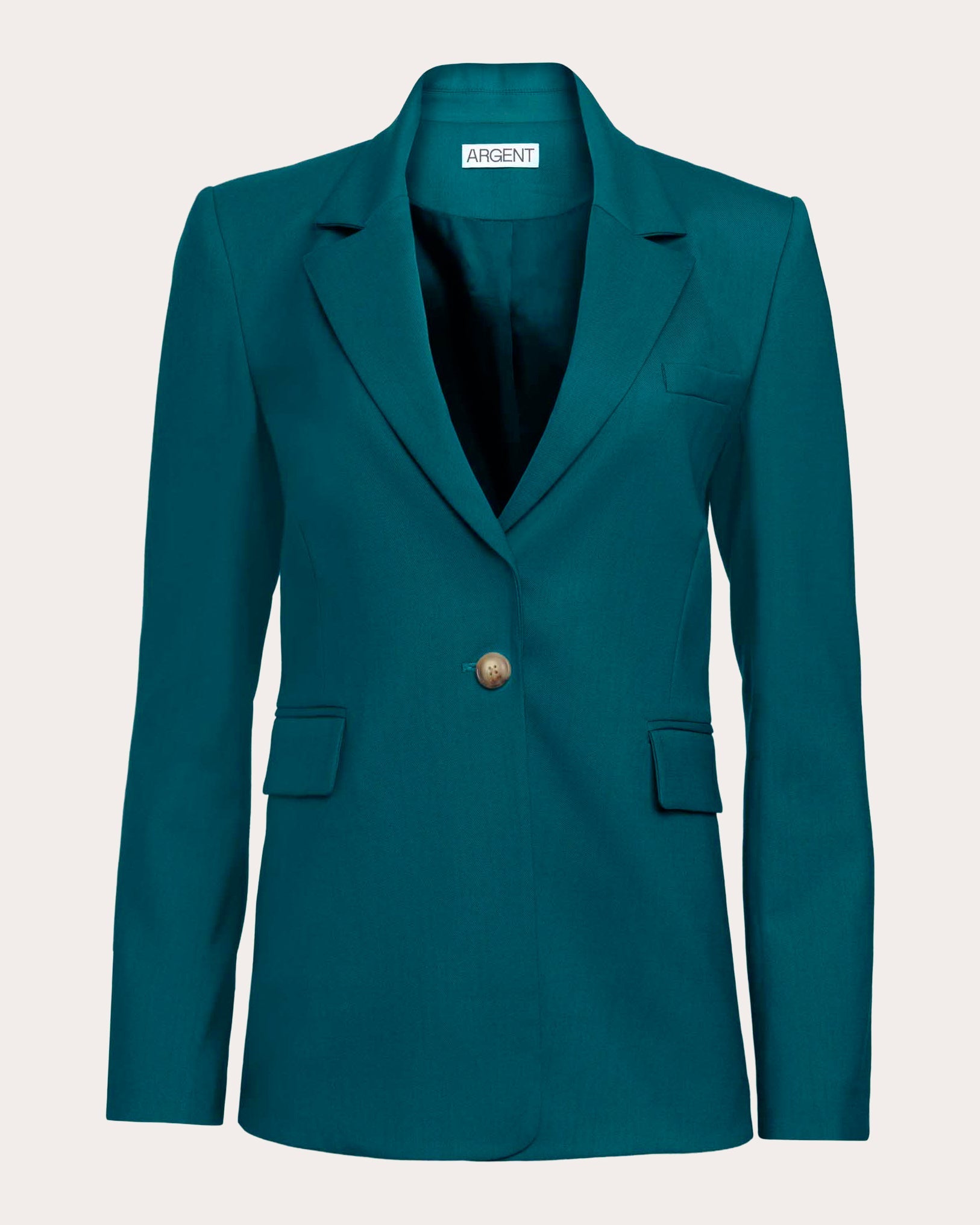 Seasonless Wool Fitted Notch Lapel Blazer