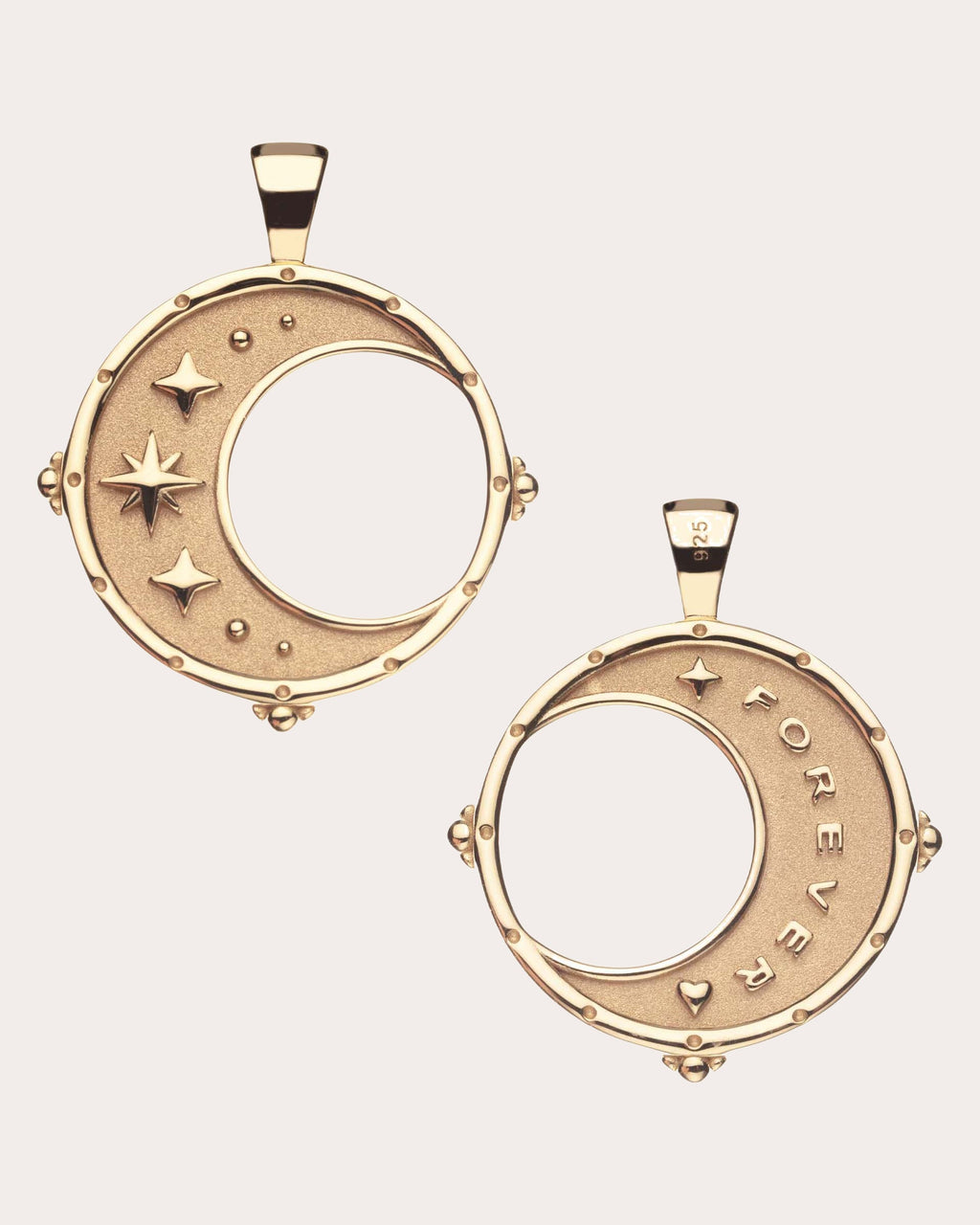 FOREVER Moon & Back Coin Pendant Necklace