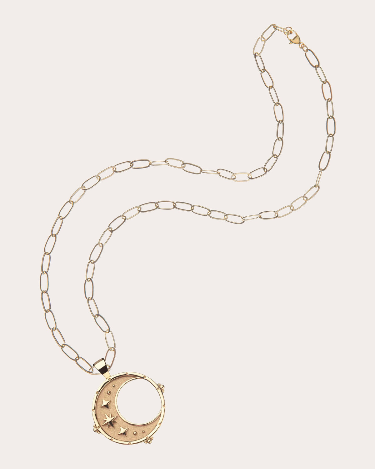 FOREVER Moon & Back Coin Pendant Necklace