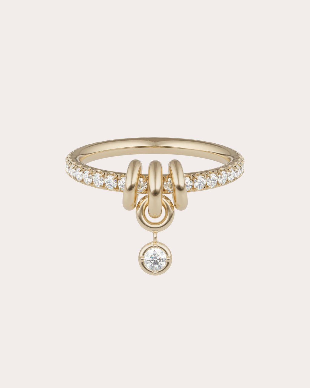 Diamond & 18k Gold Pavé Pia Ring