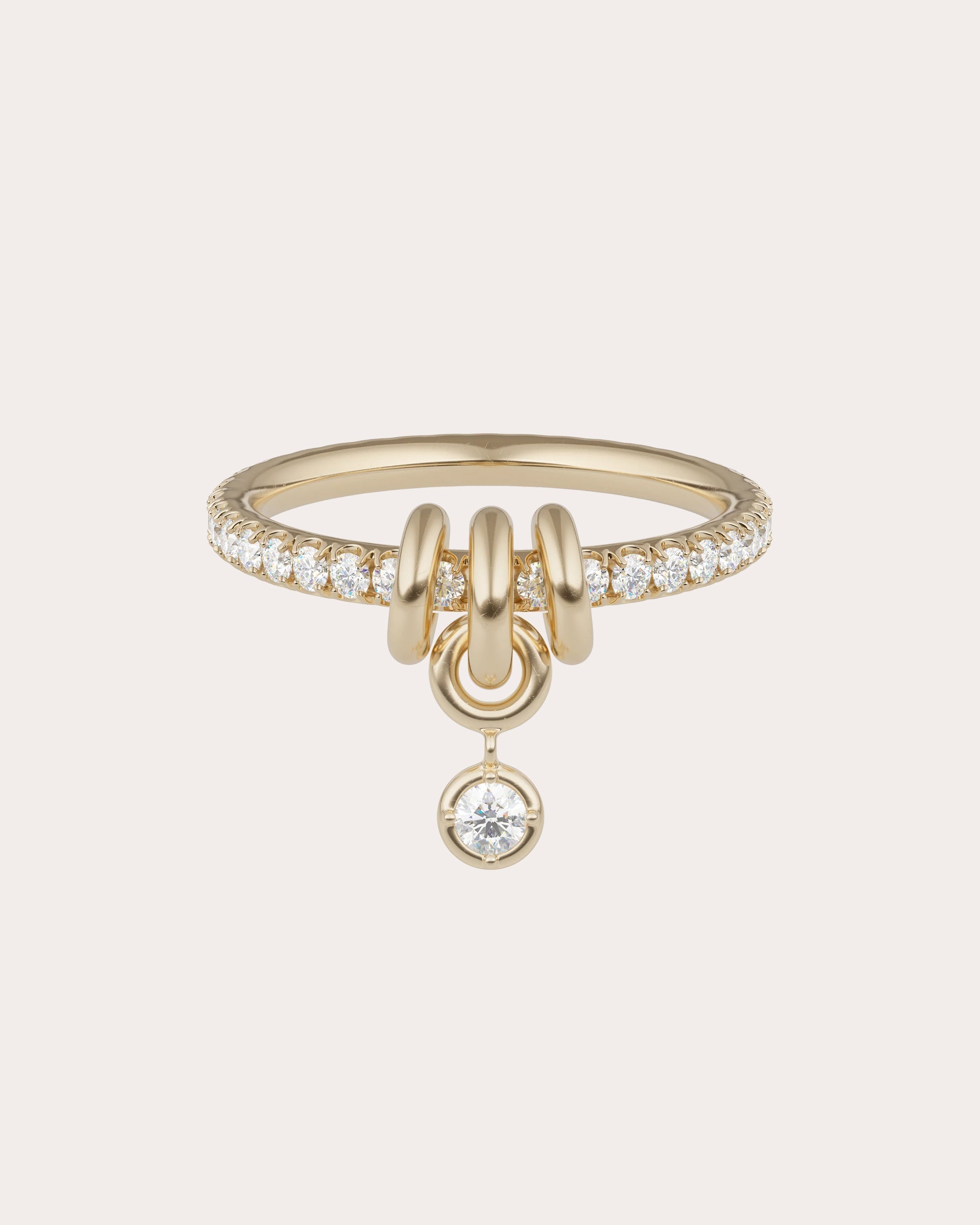 Diamond & 18k Gold Pavé Pia Ring