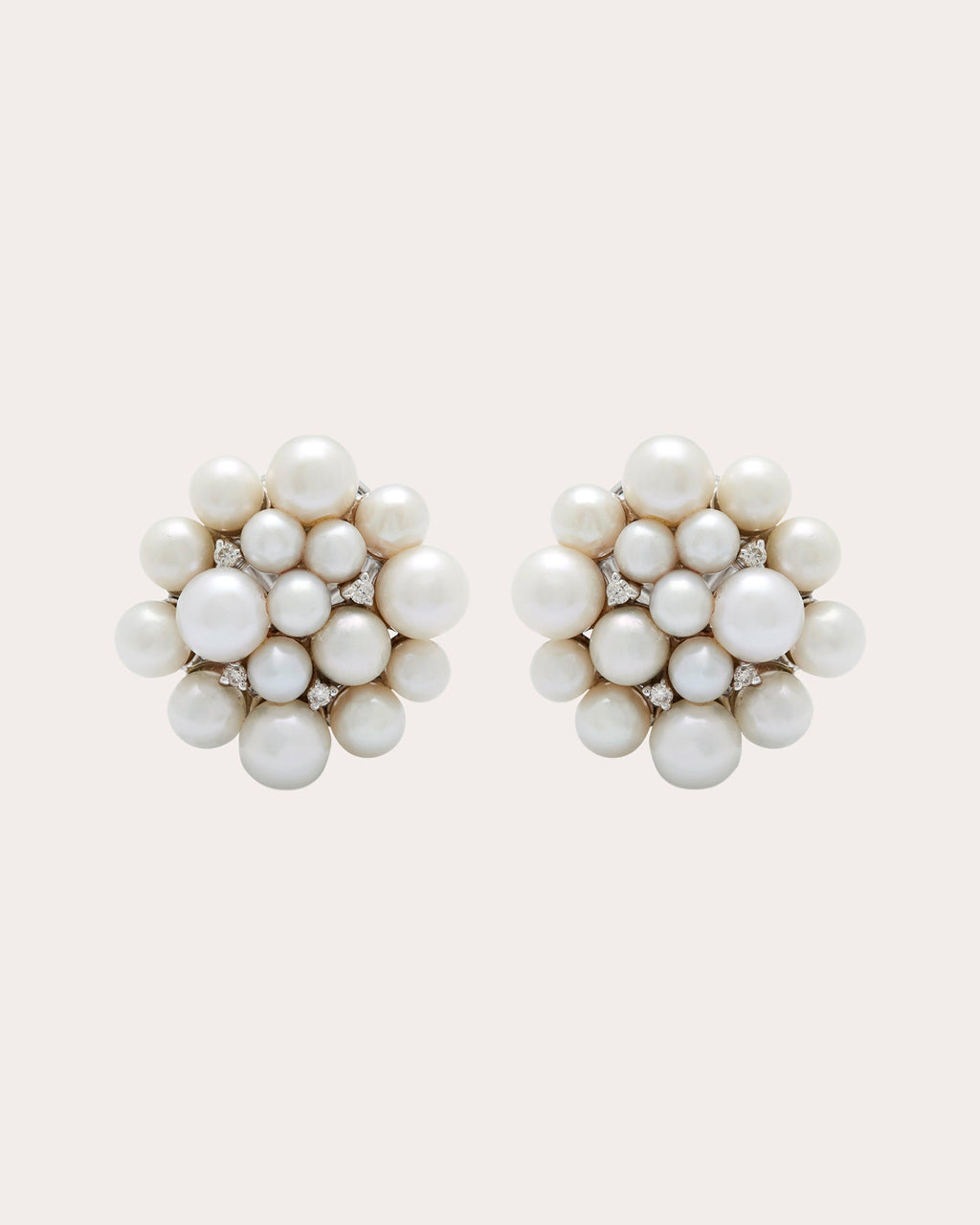 Lily 18K Gold Pearl and Diamond Earrings