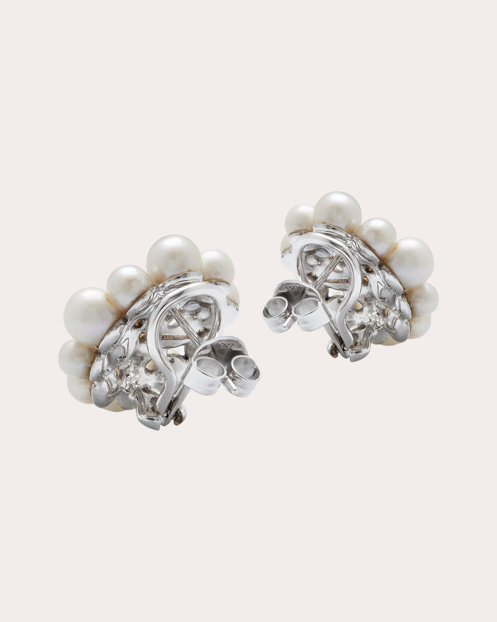Lily 18K Gold Pearl and Diamond Earrings