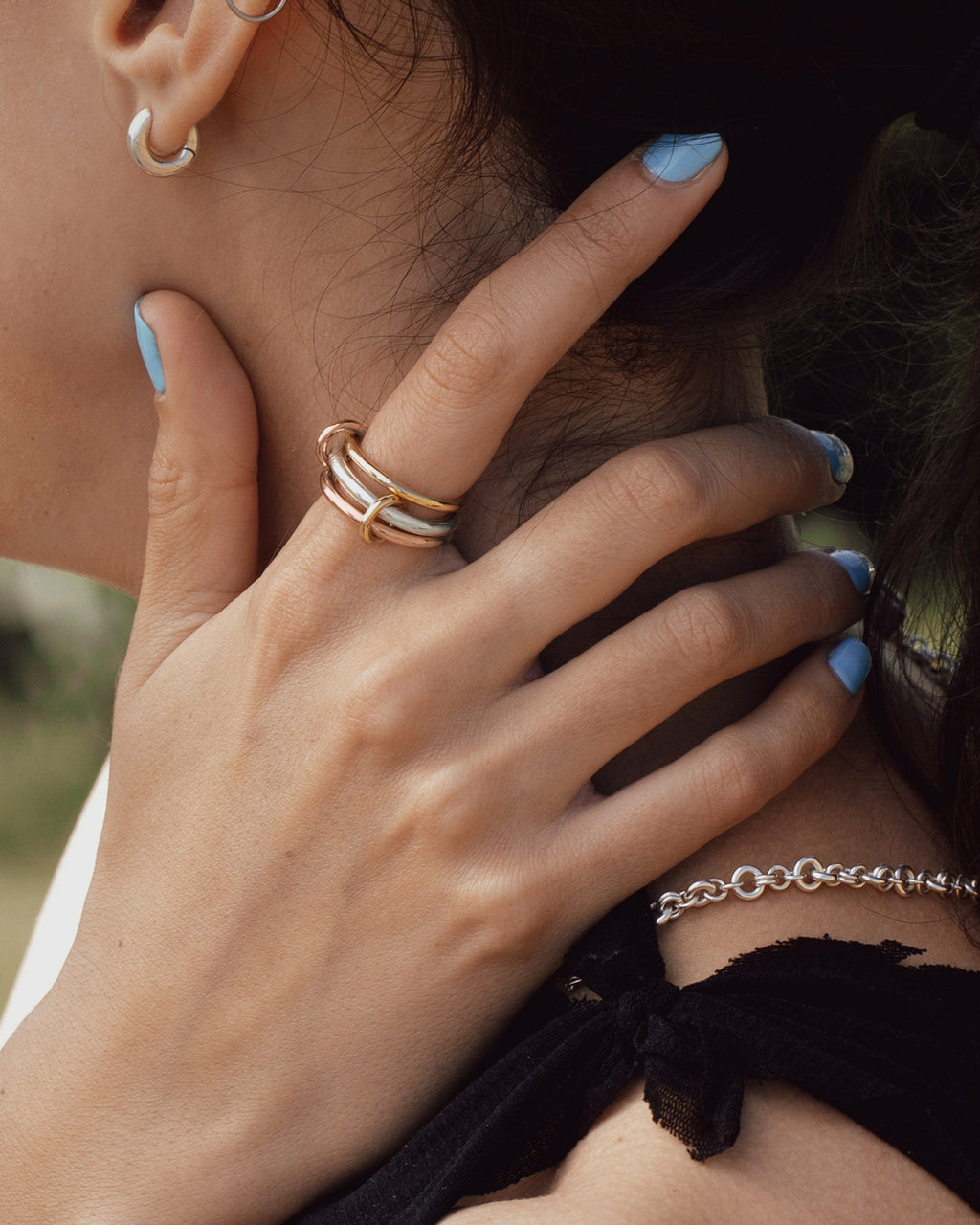 18k Gold Tri-Tone Capricorn Ring