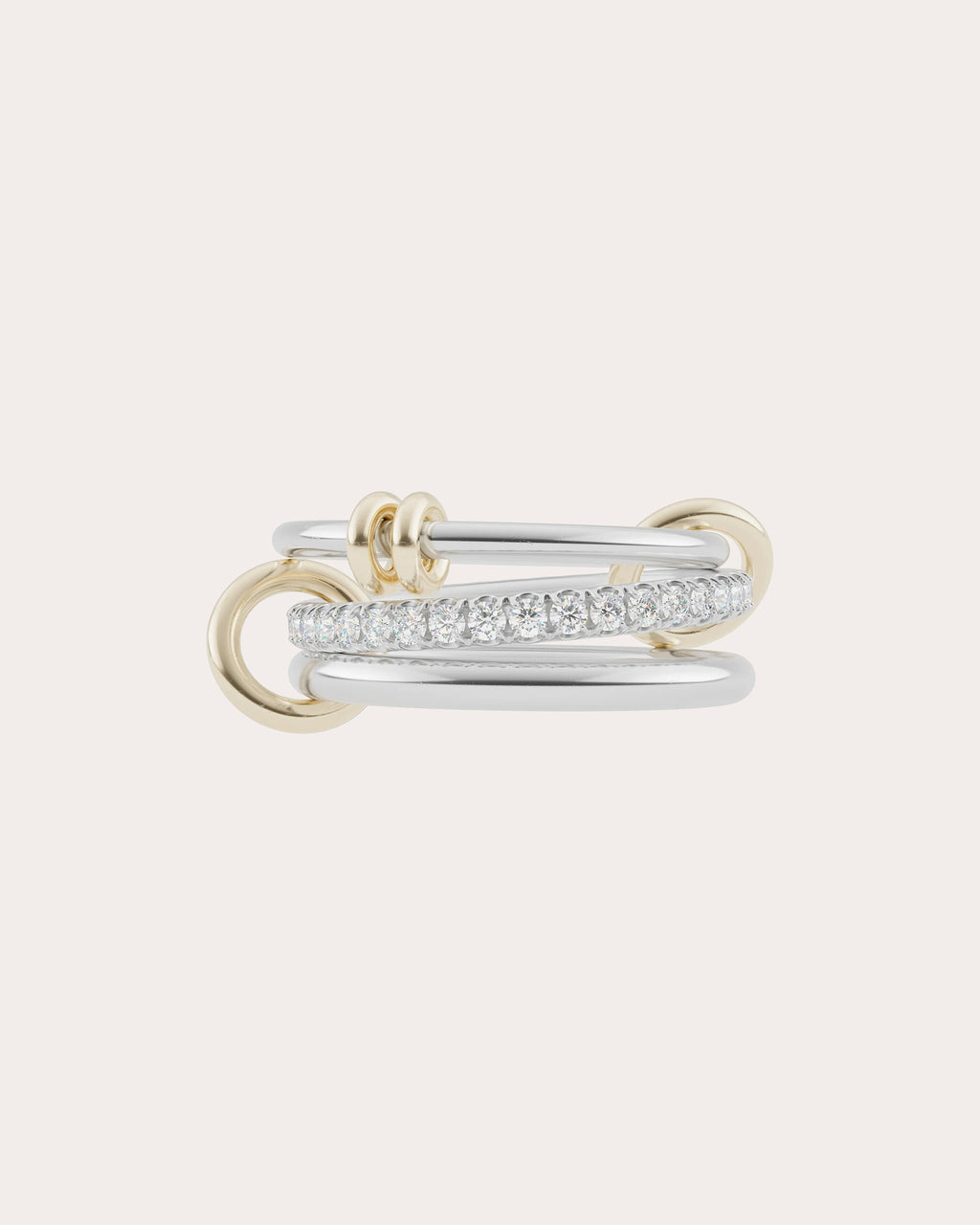 Diamond & 18k Gold Two-Tone Pavé Raneth Ring
