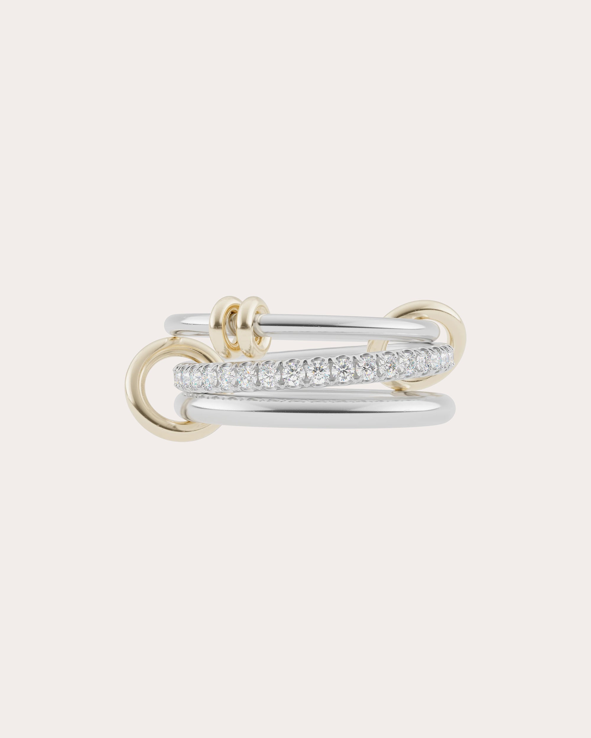 Diamond & 18k Gold Two-Tone Pavé Raneth Ring