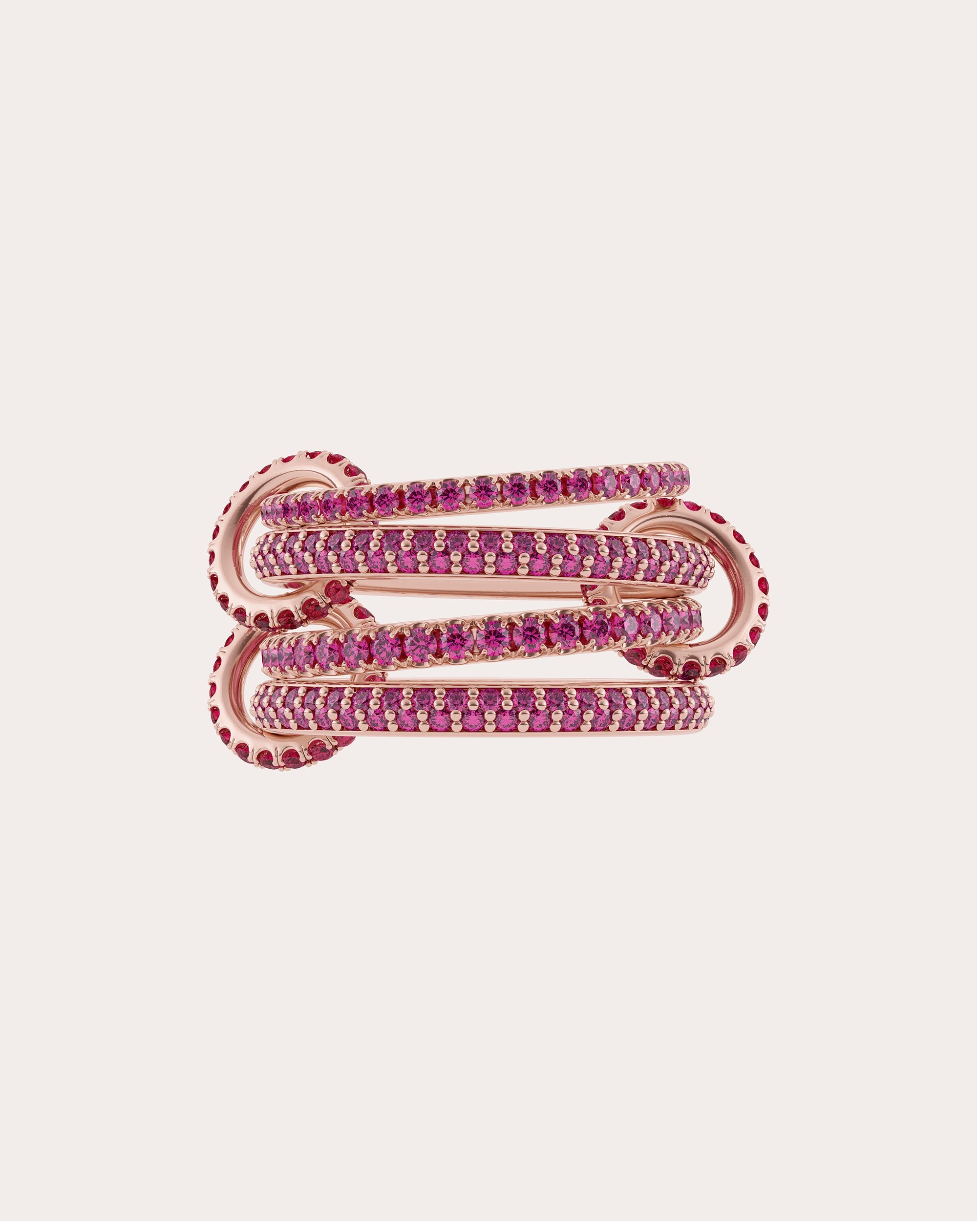 Ruby & Pink Sapphire 18k Gold Delphinus Petite Ring