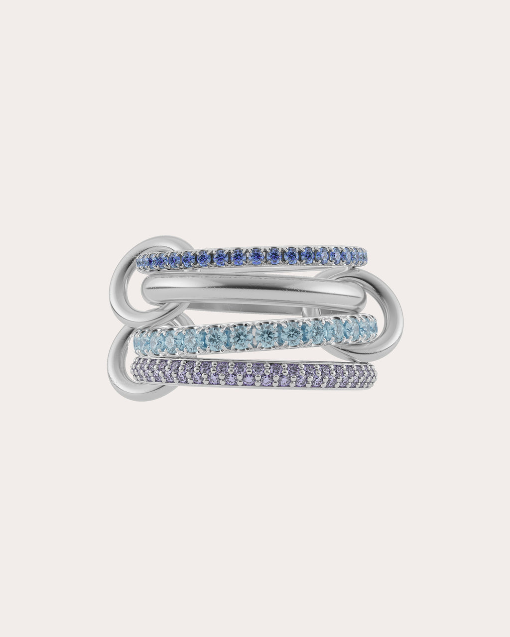 Aquamarine & Sapphire Iris Ring