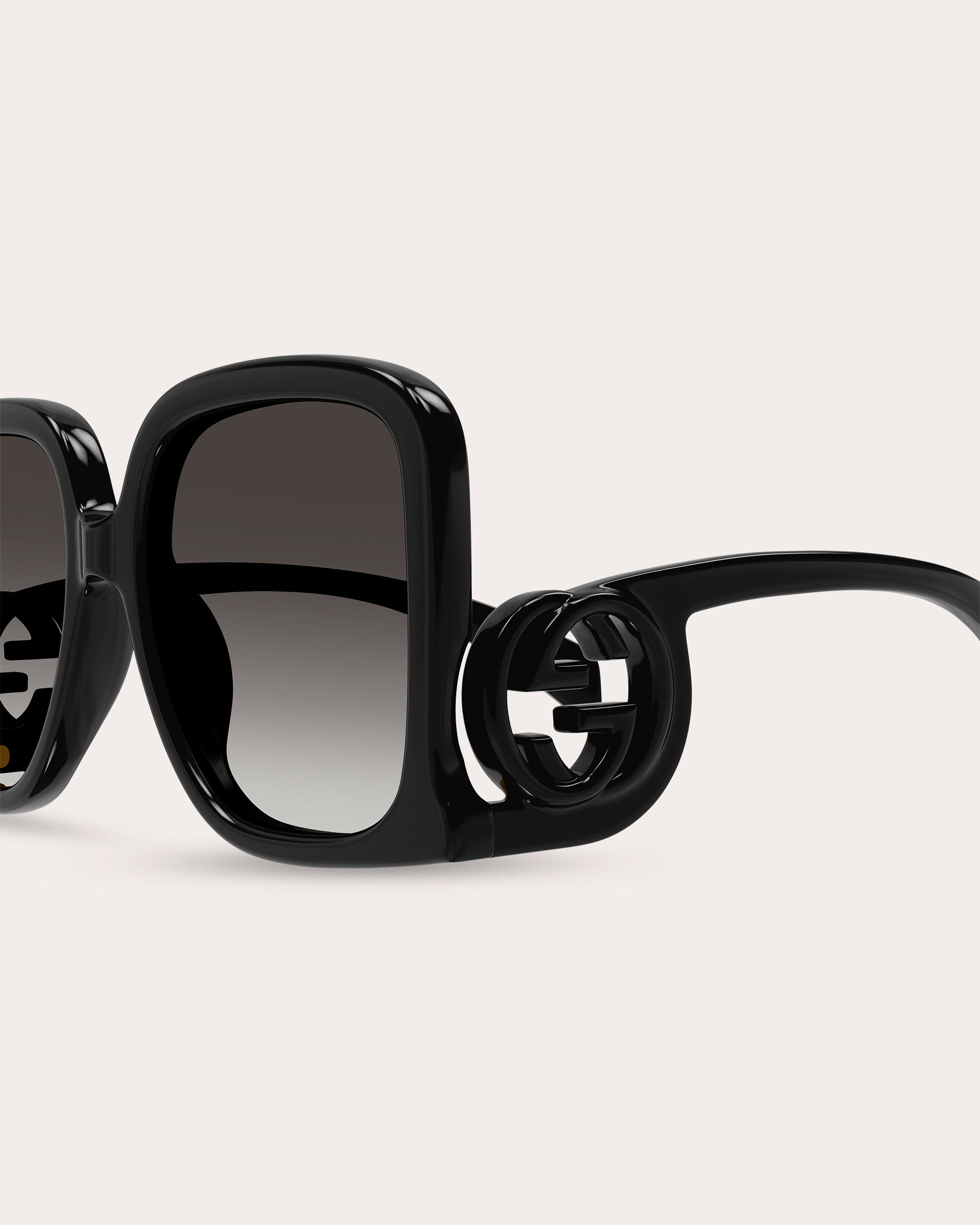 Black & Gray Gradient Square Sunglasses