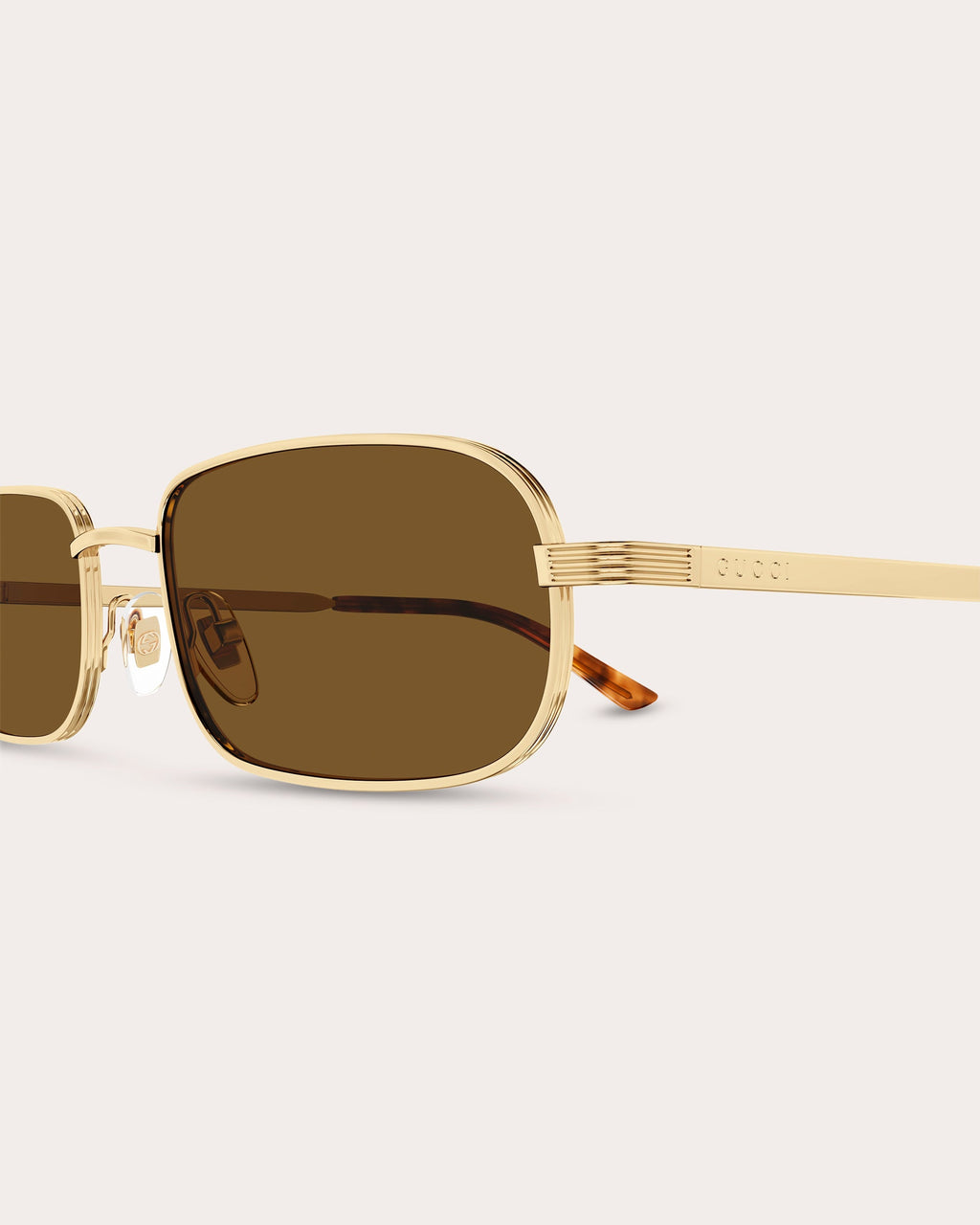 Goldtone Rectangular Sunglasses