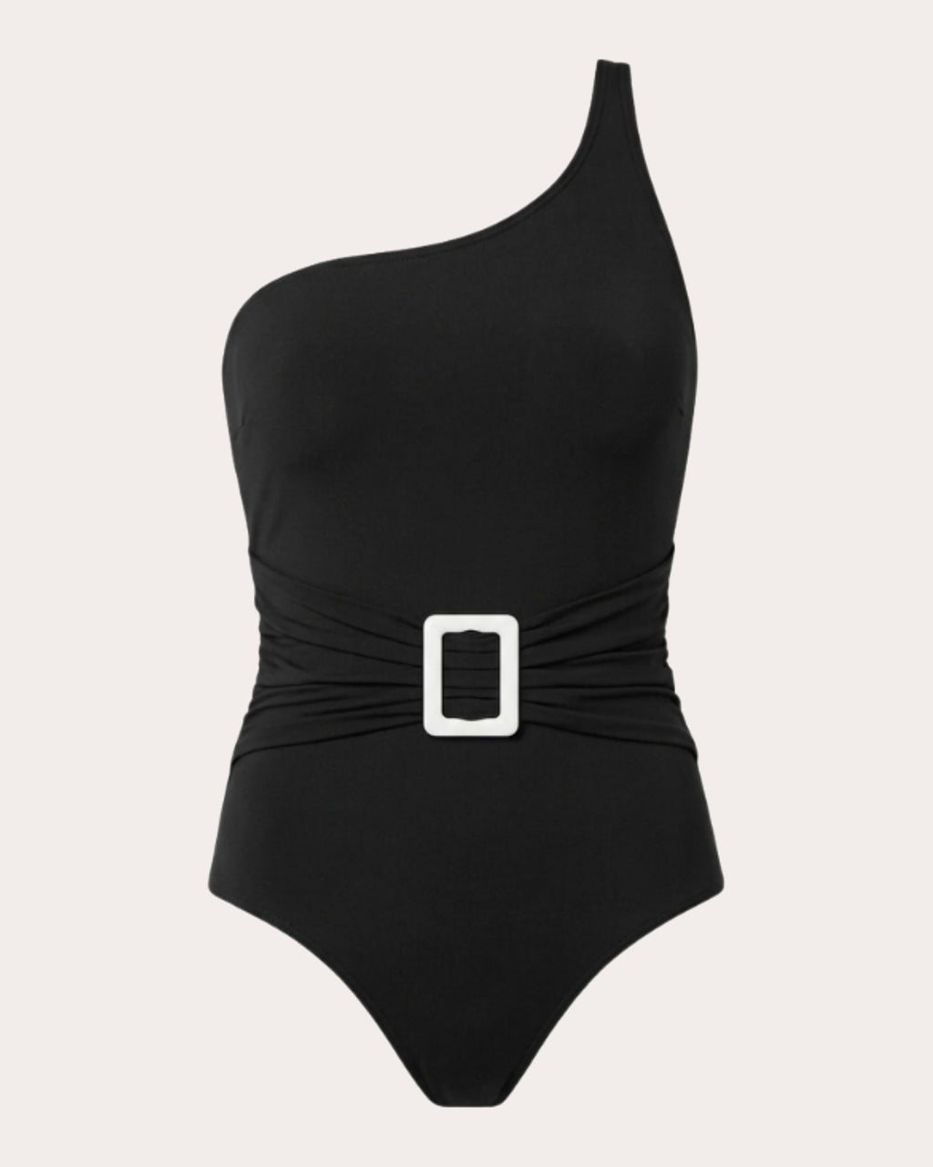 Belted Asymmetric One-Piece