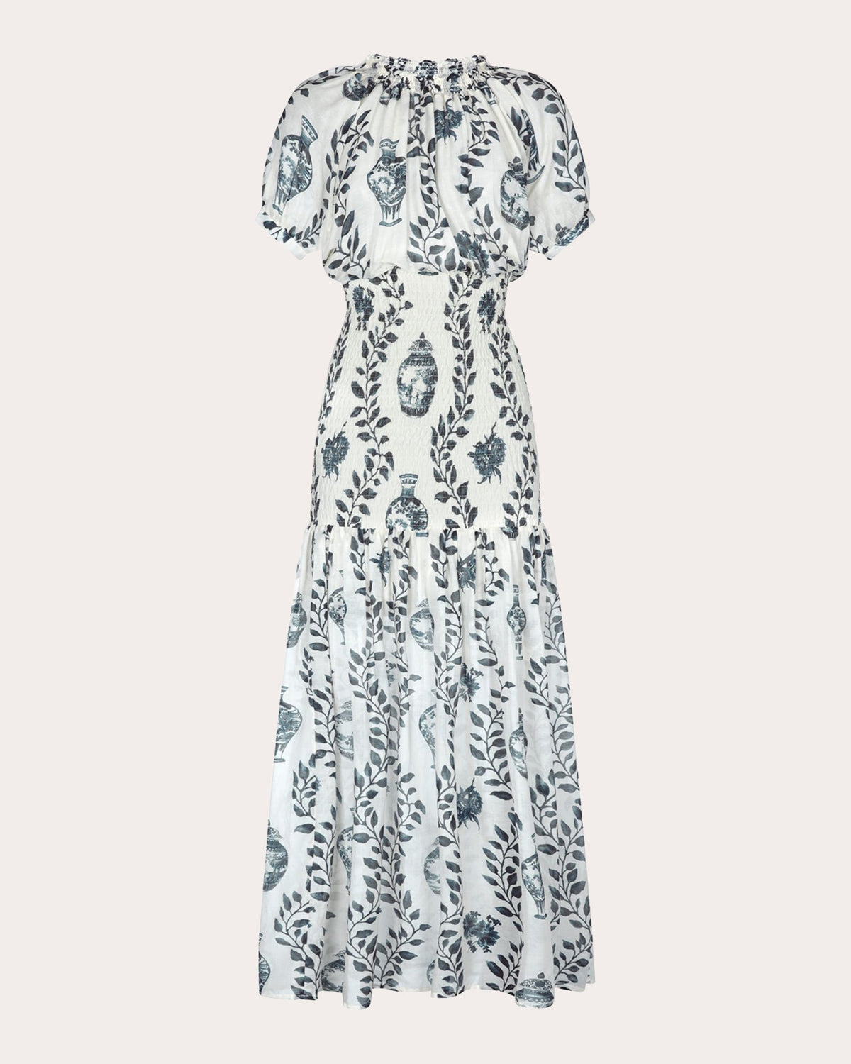 Dynastie Royale Smocked Maxi Dress
