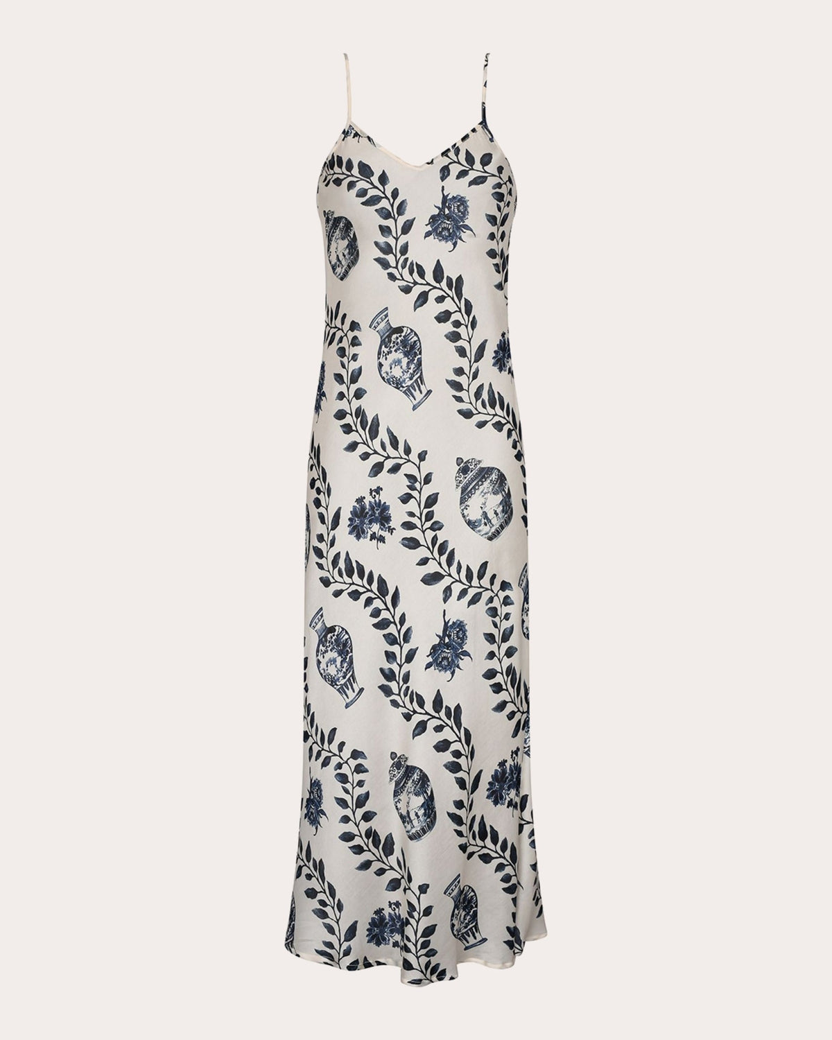 Dynastie Royale Cotton Silk Midi Slip Dress