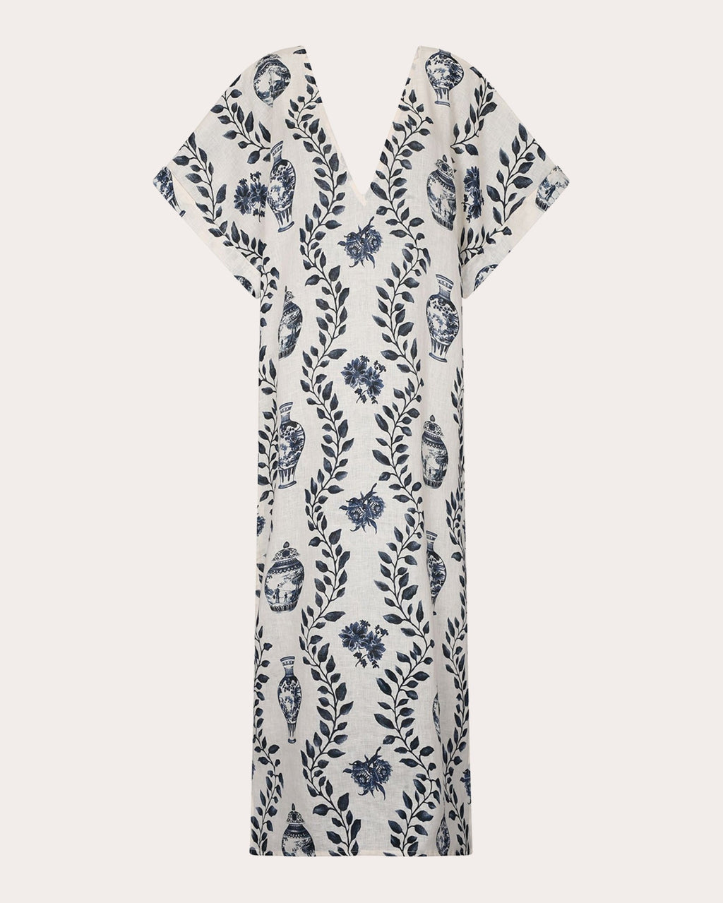 Dynastie Royale Linen V-Neck Tunic Dress