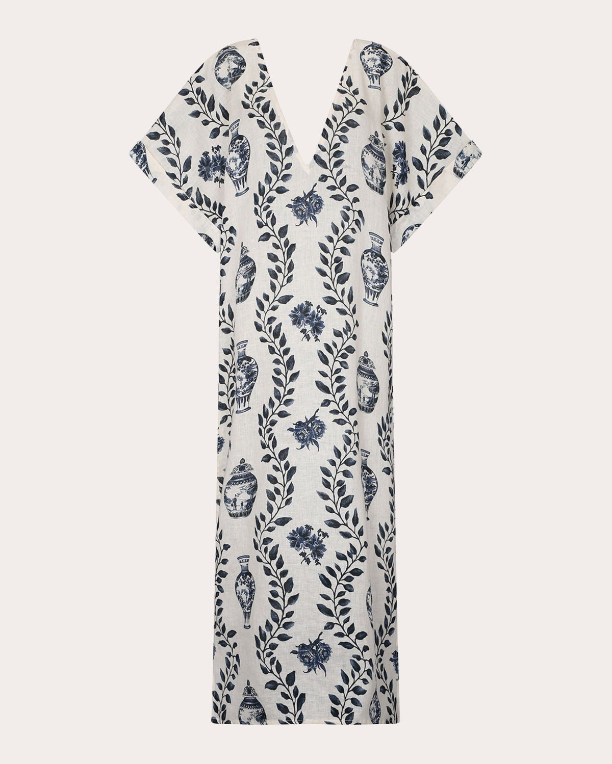 Dynastie Royale Linen V-Neck Tunic Dress