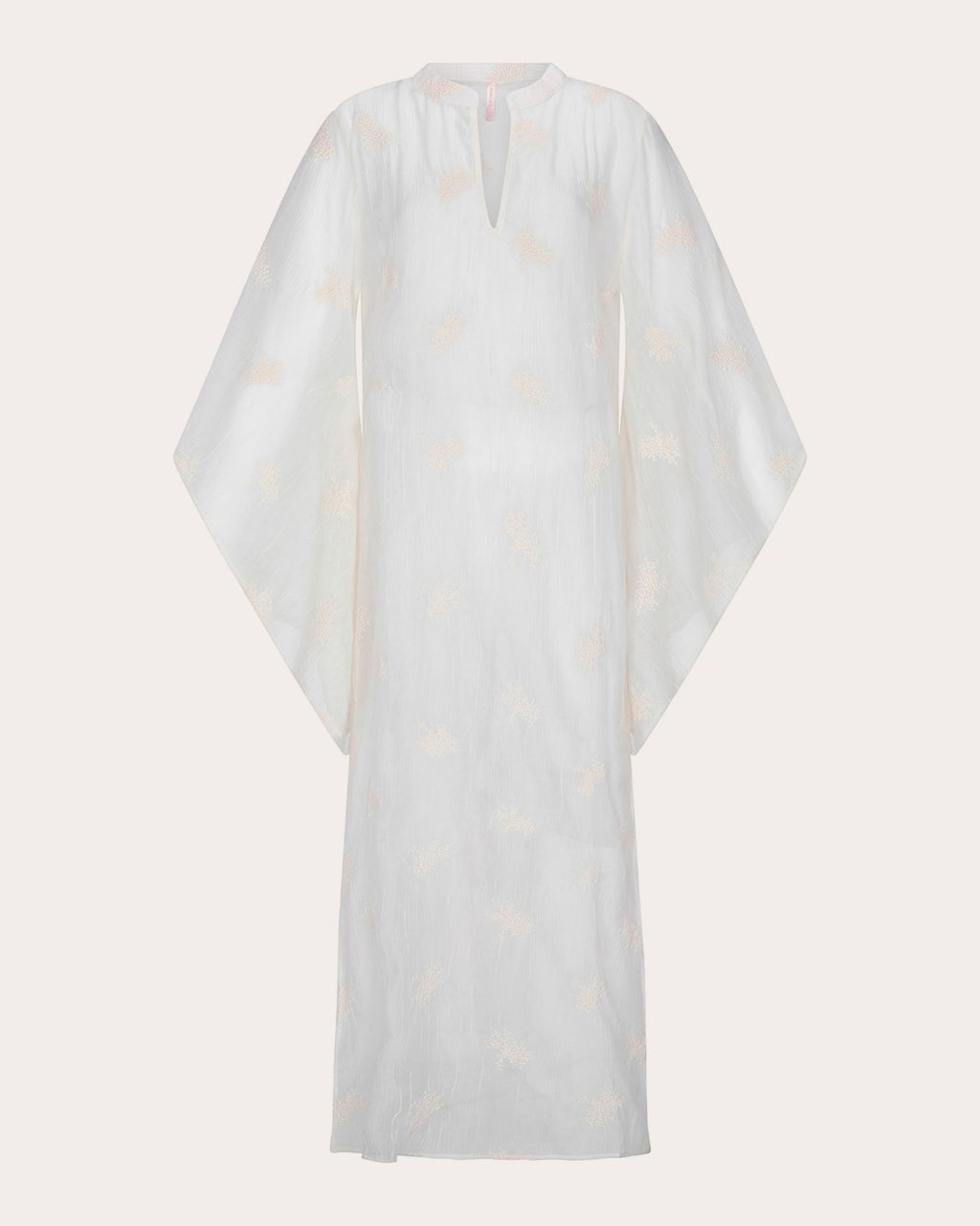 La Perle Sheer Embroidered Maxi Kaftan
