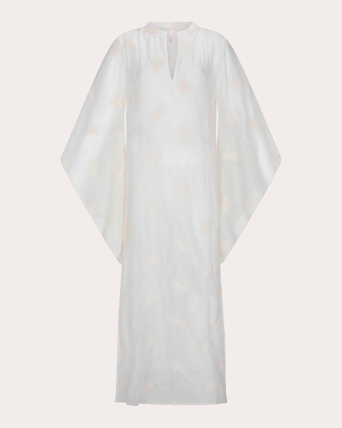 La Perle Sheer Embroidered Maxi Kaftan