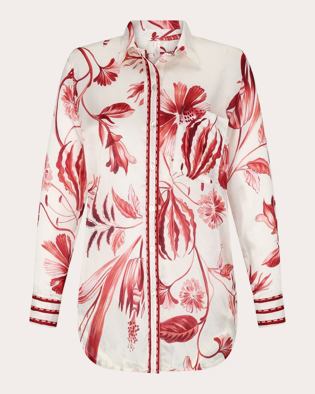 La Vie Rouge Cotton Silk Button-Up