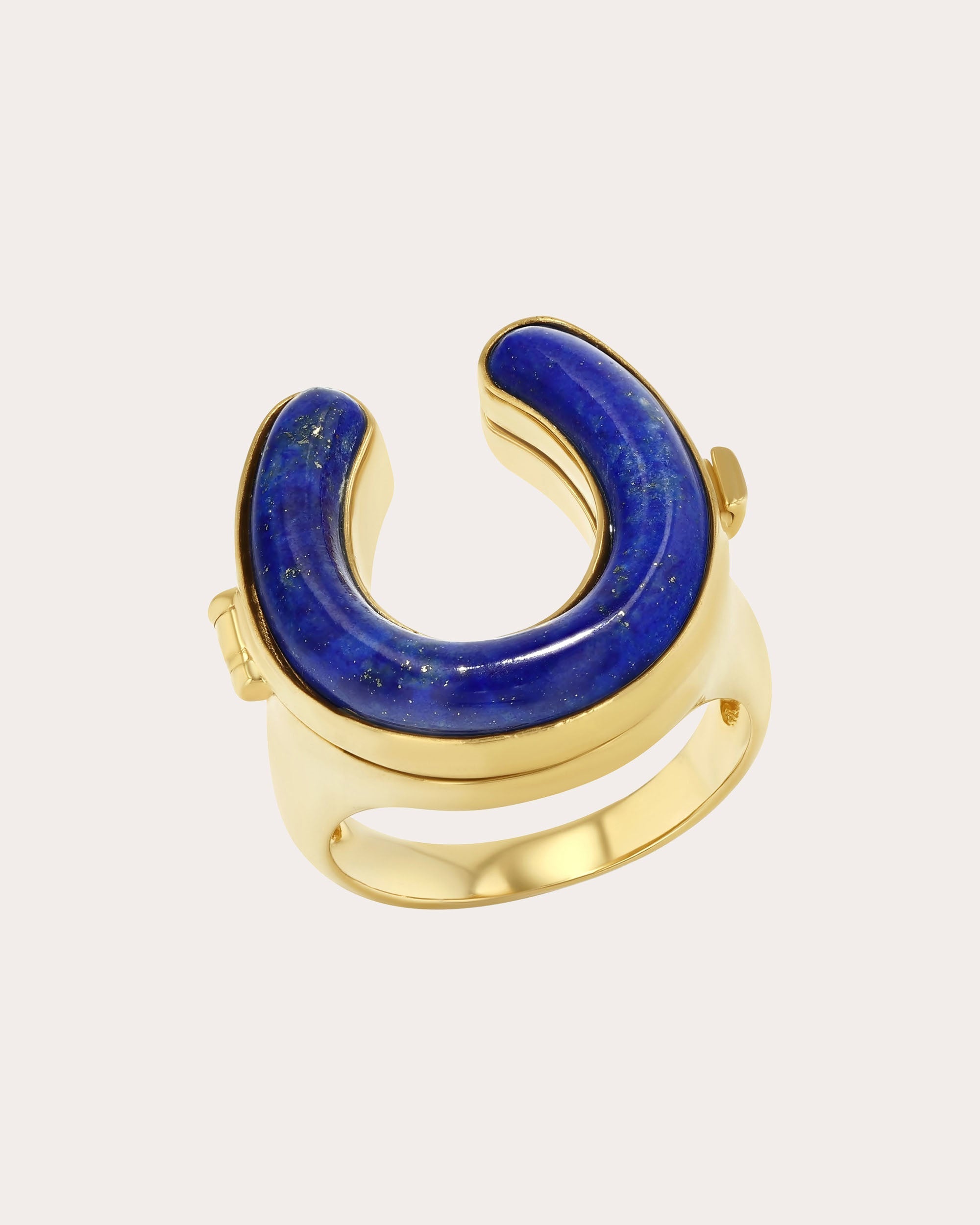 Lapis Lazuli & Diamond Good Luck Locket Ring