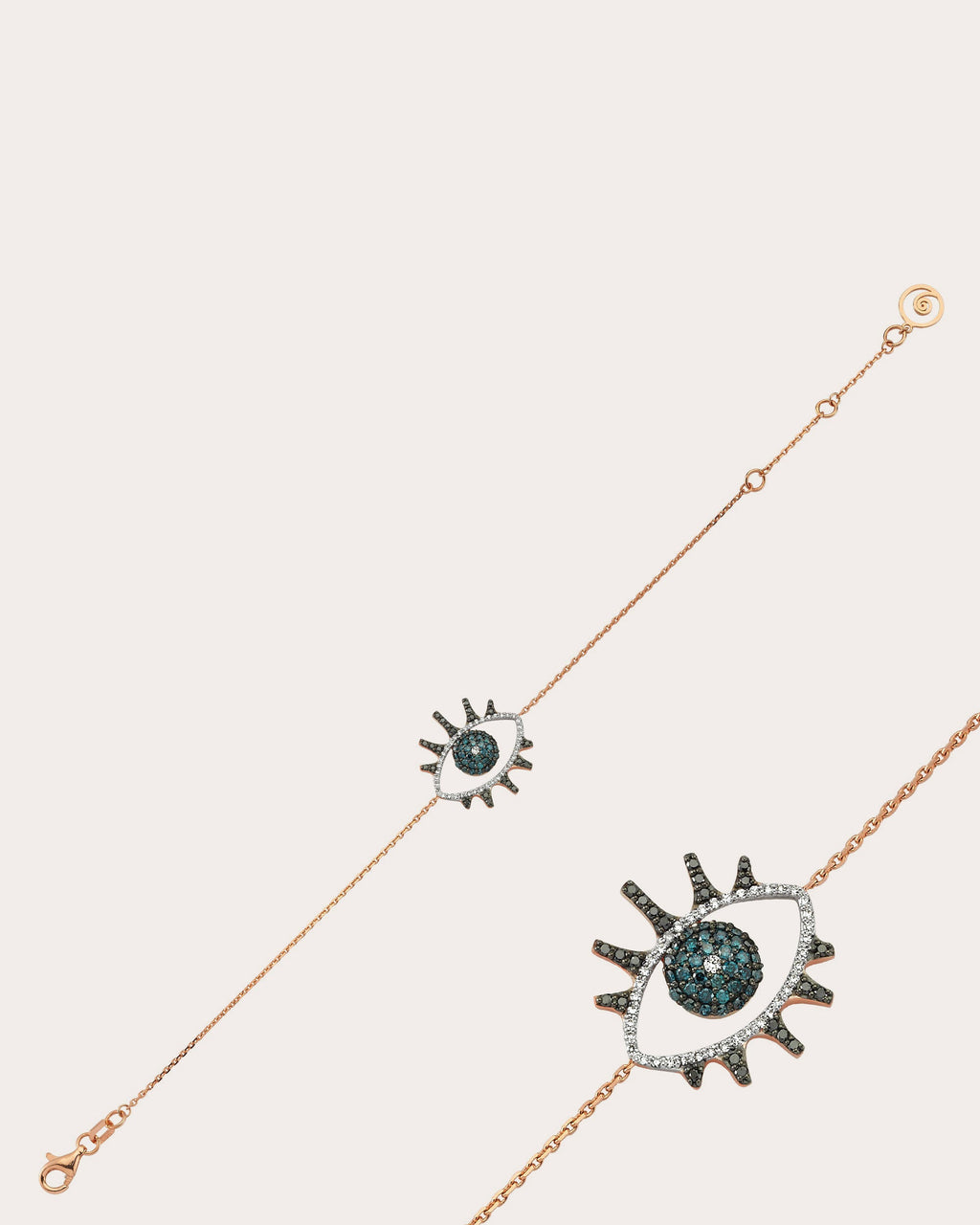 Blue & Black Diamond Eye Light Bracelet