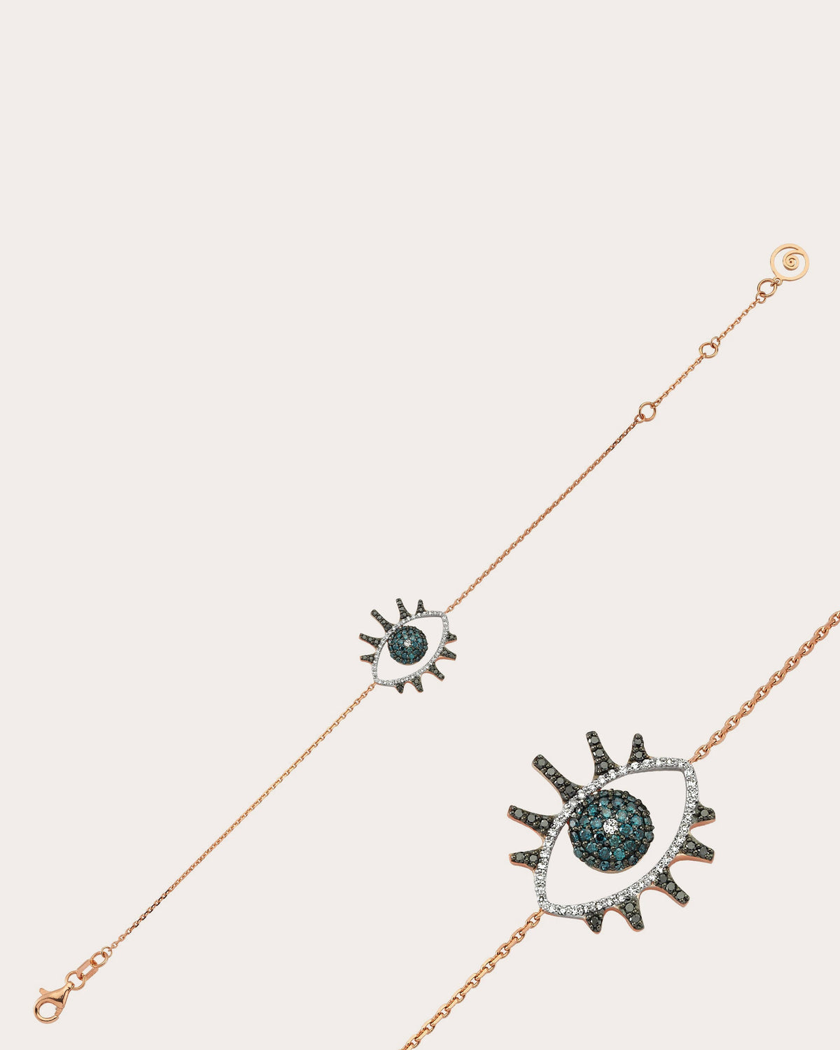 Blue & Black Diamond Eye Light Bracelet