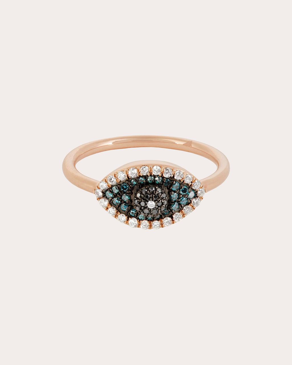 Black & Blue Diamond Eye Light Ring