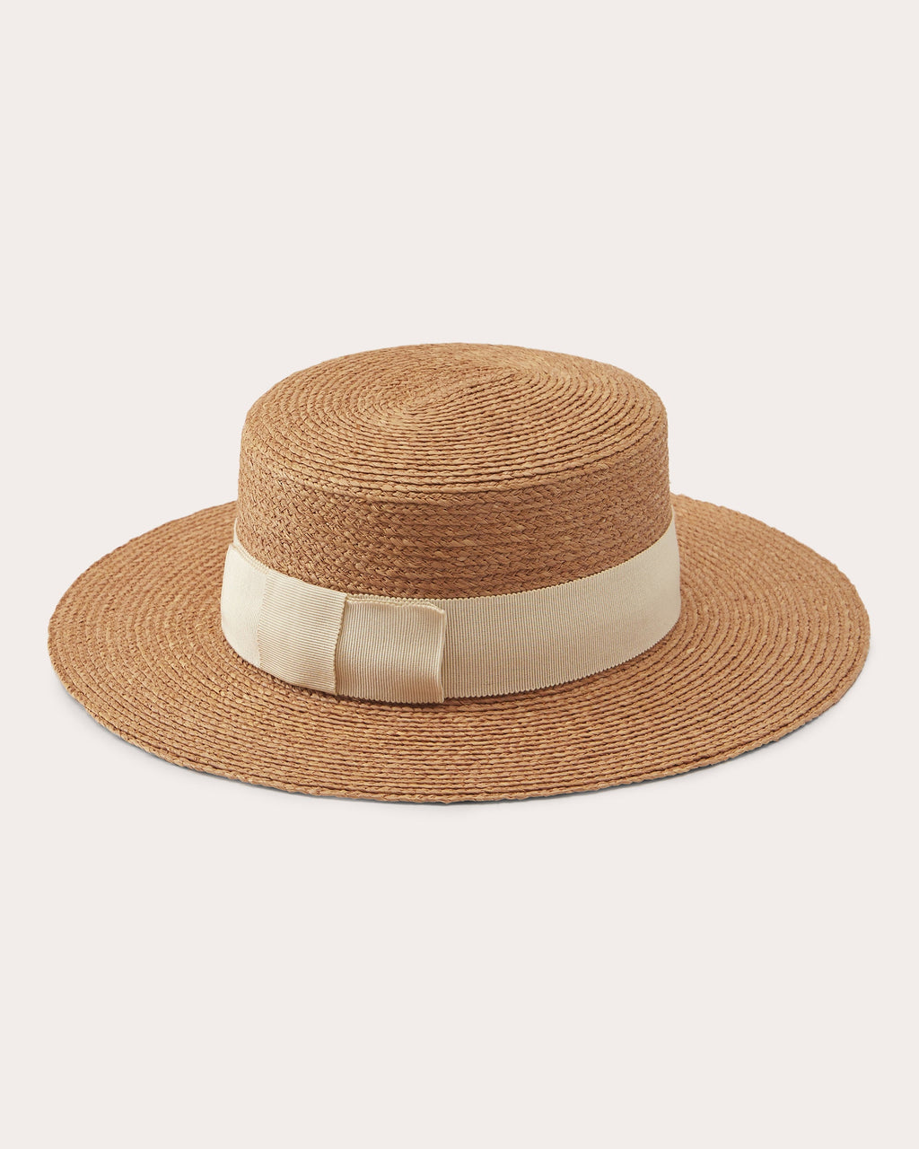 Gracie Grosgrain-Trimmed Raffia Boater
