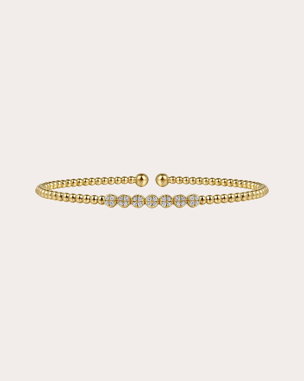 Diamond & 14k Gold Bujukan Beaded Cluster Cuff