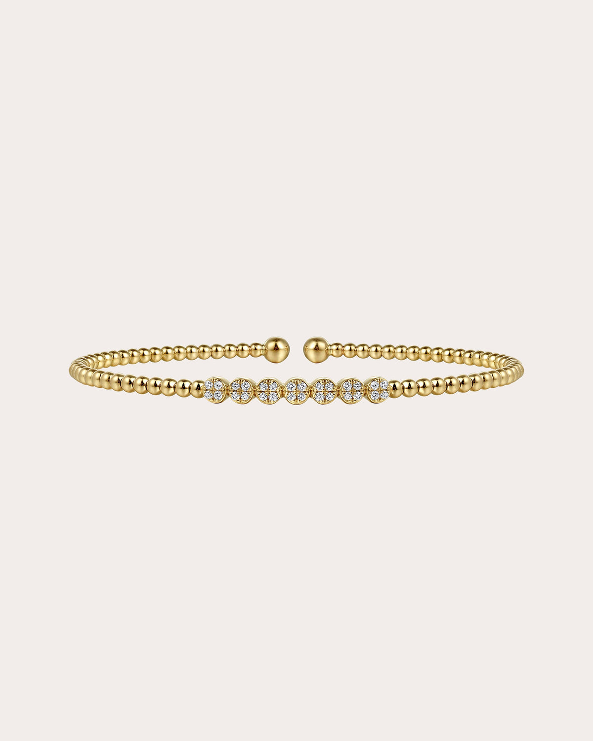 Diamond & 14k Gold Bujukan Beaded Cluster Cuff