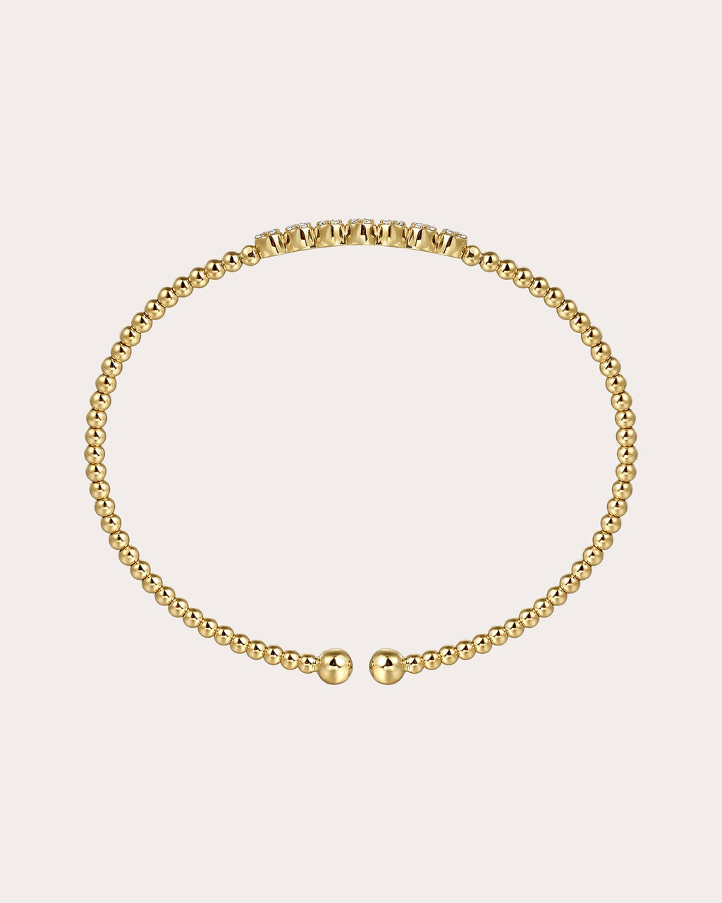 Diamond & 14k Gold Bujukan Beaded Cluster Cuff