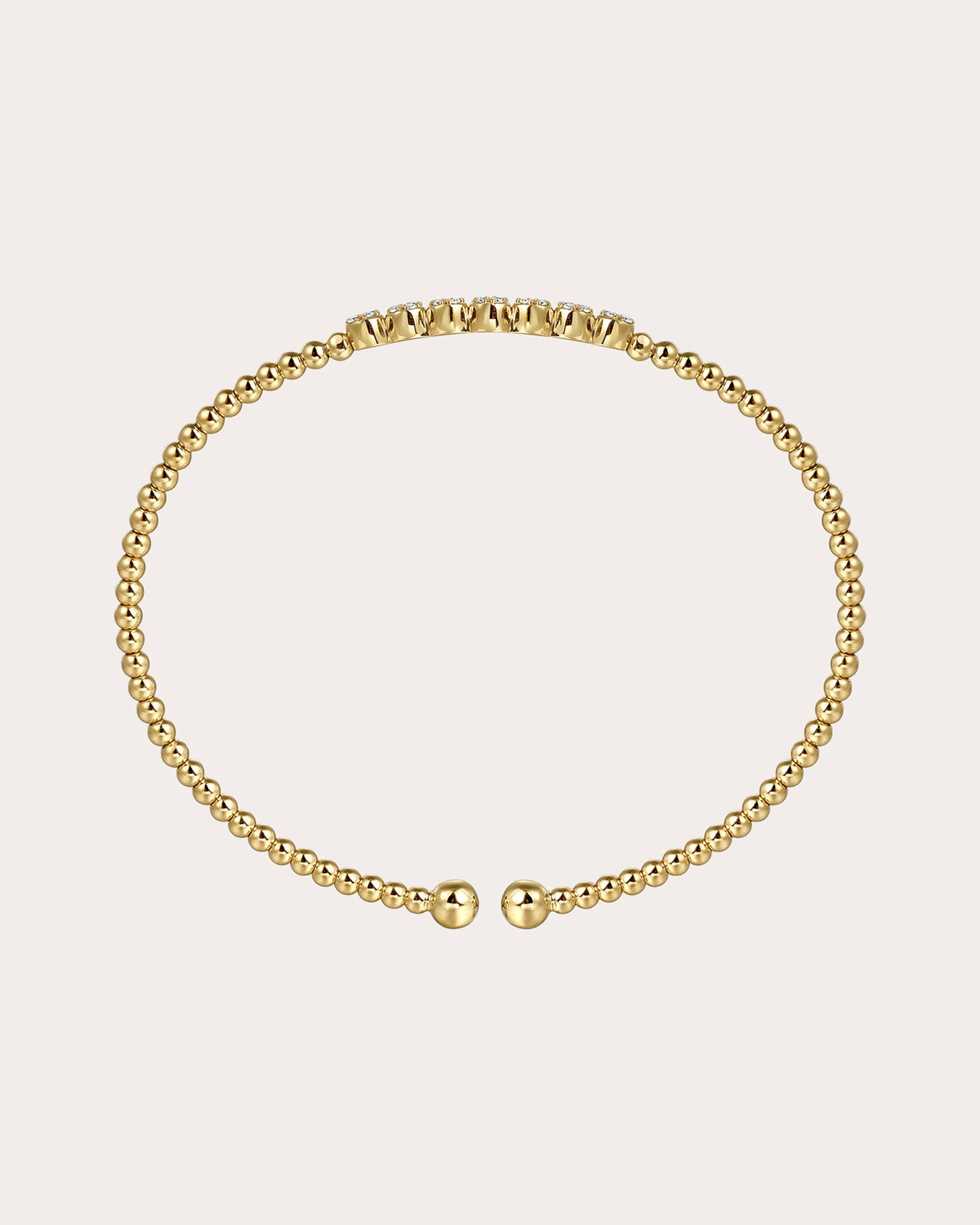 Diamond & 14k Gold Bujukan Beaded Cluster Cuff