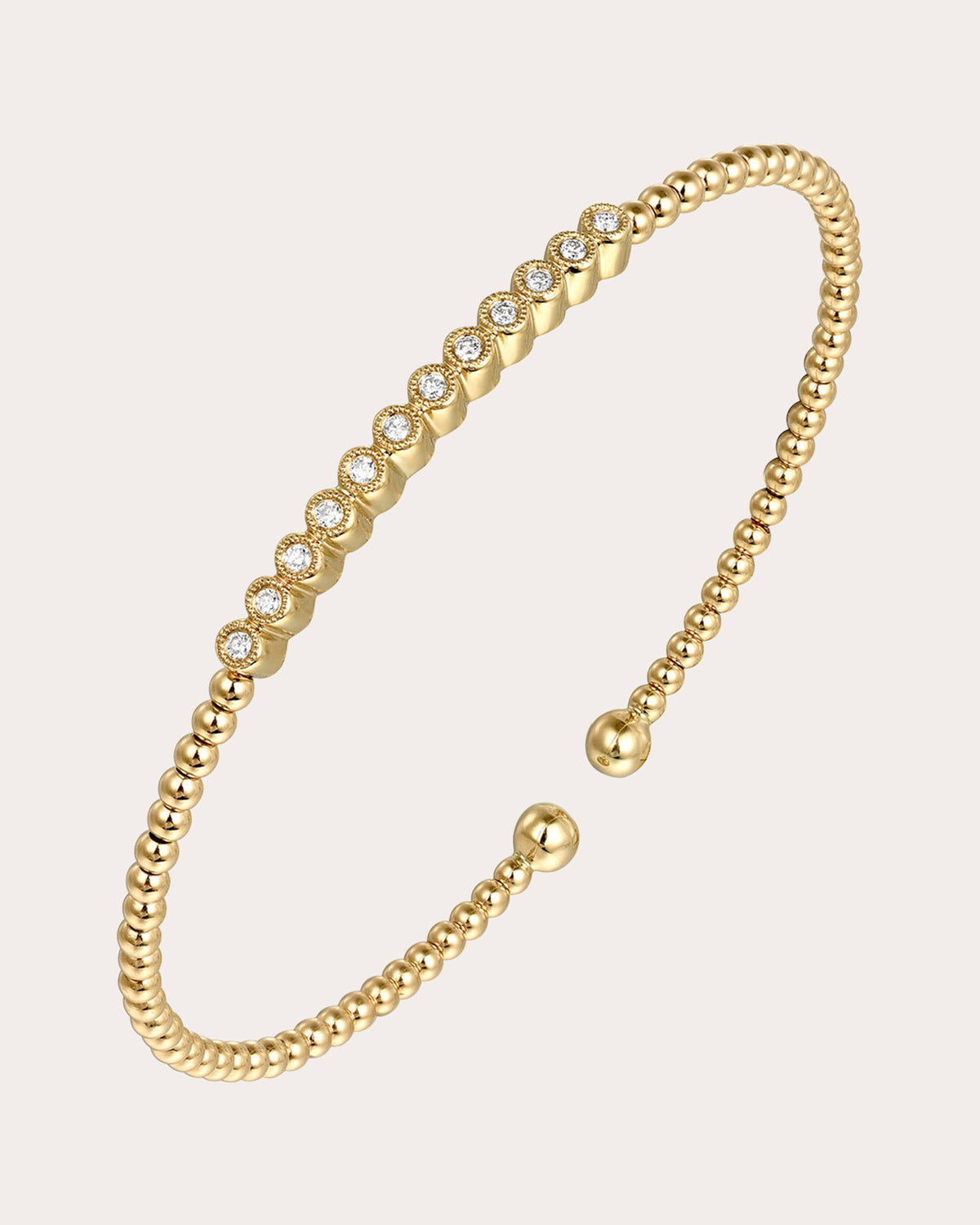 Diamond & 14k Gold Bujukan Beaded Cuff