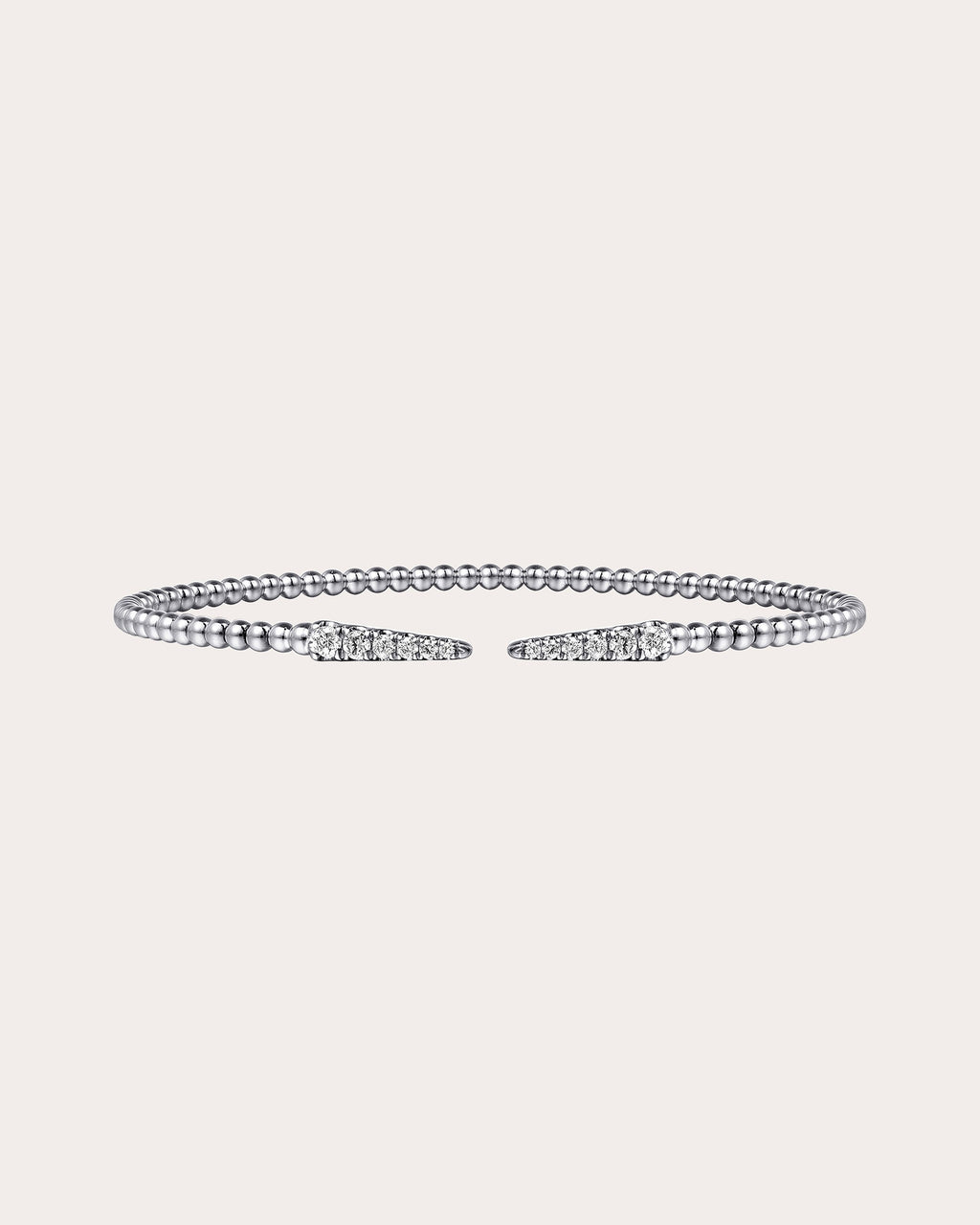Diamond & 14k White Gold Bujukan Spikes Cuff
