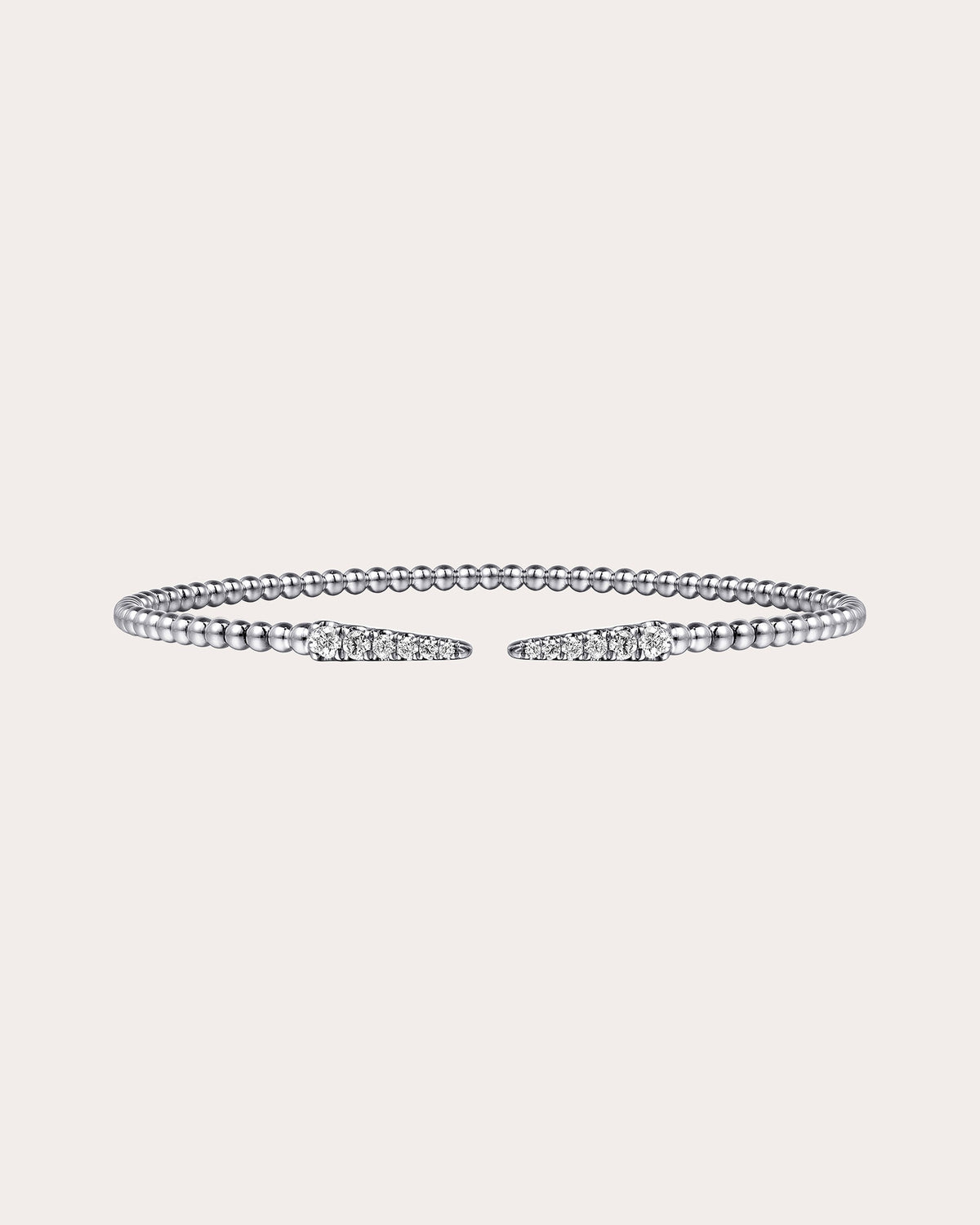 Diamond & 14k White Gold Bujukan Spikes Cuff