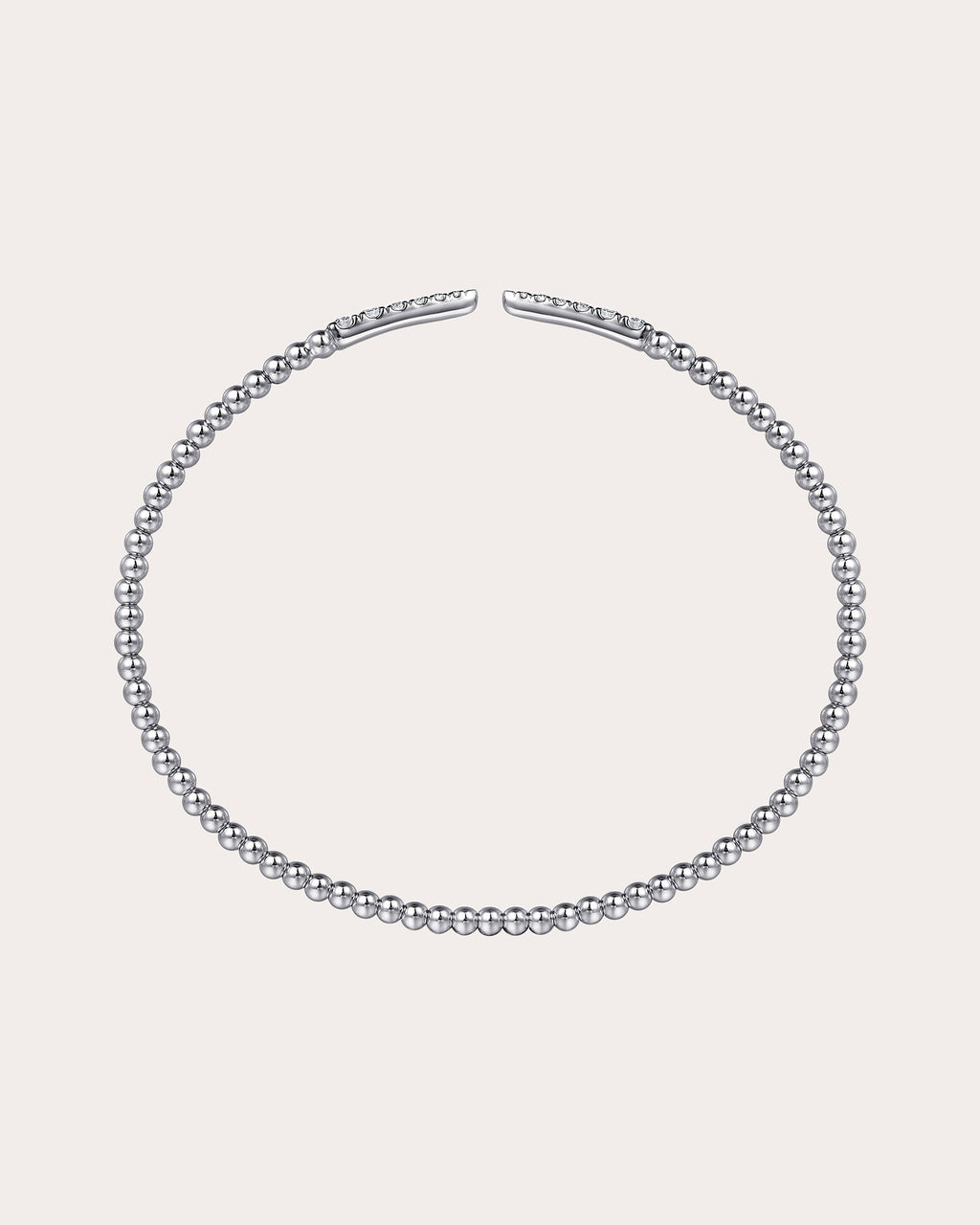 Diamond & 14k White Gold Bujukan Spikes Cuff