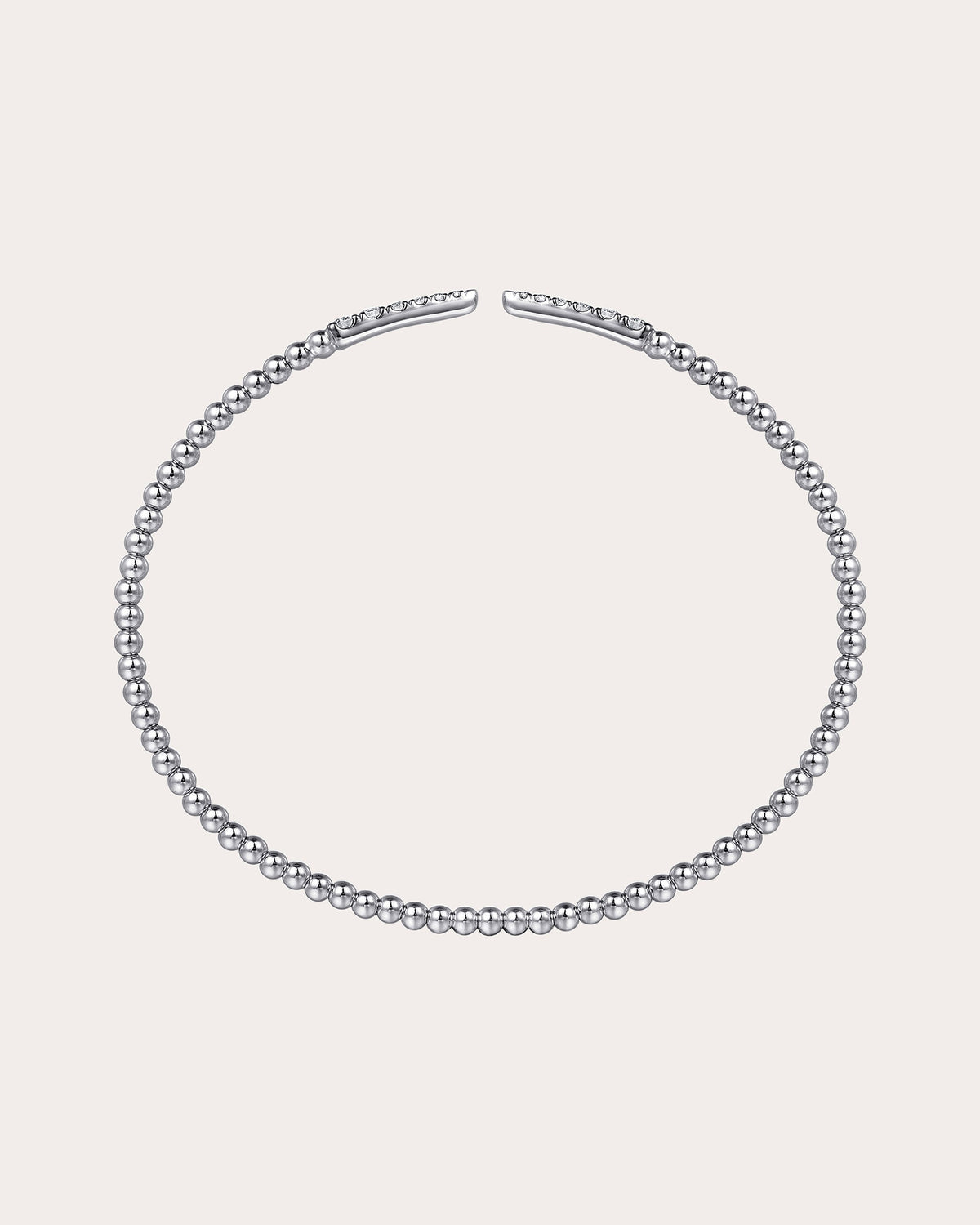 Diamond & 14k White Gold Bujukan Spikes Cuff