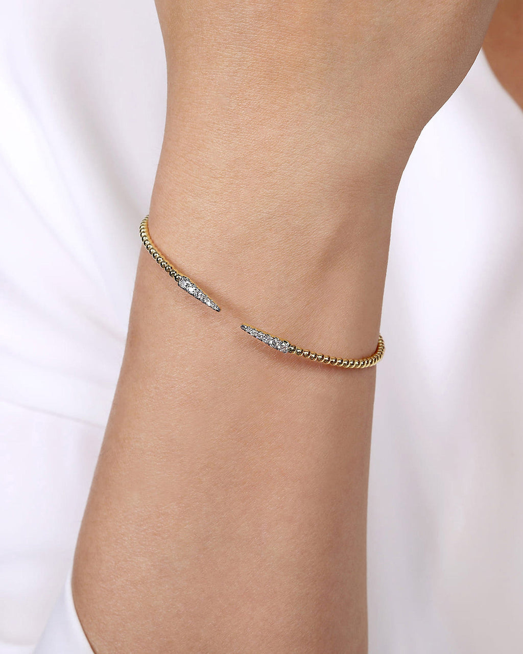 Diamond & 14k Gold Bujukan Spikes Cuff