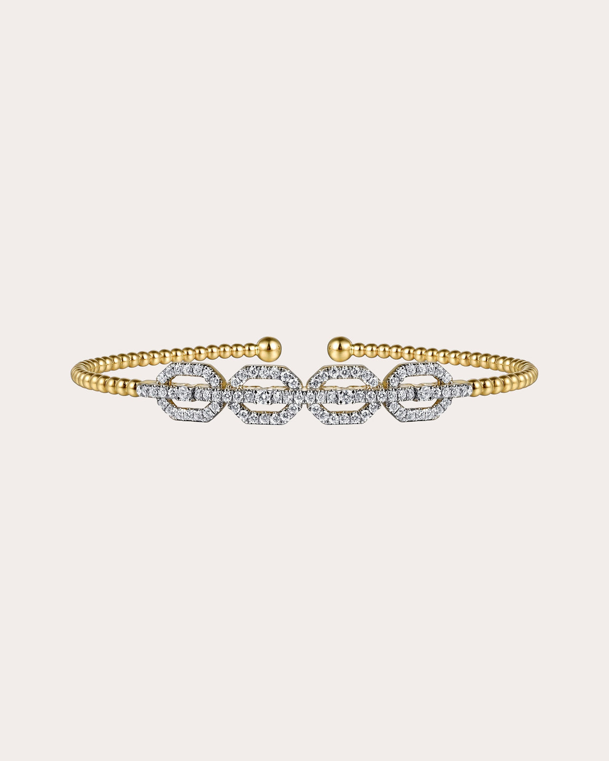 Diamond & 14k Gold Bujukan Pavé Links Cuff