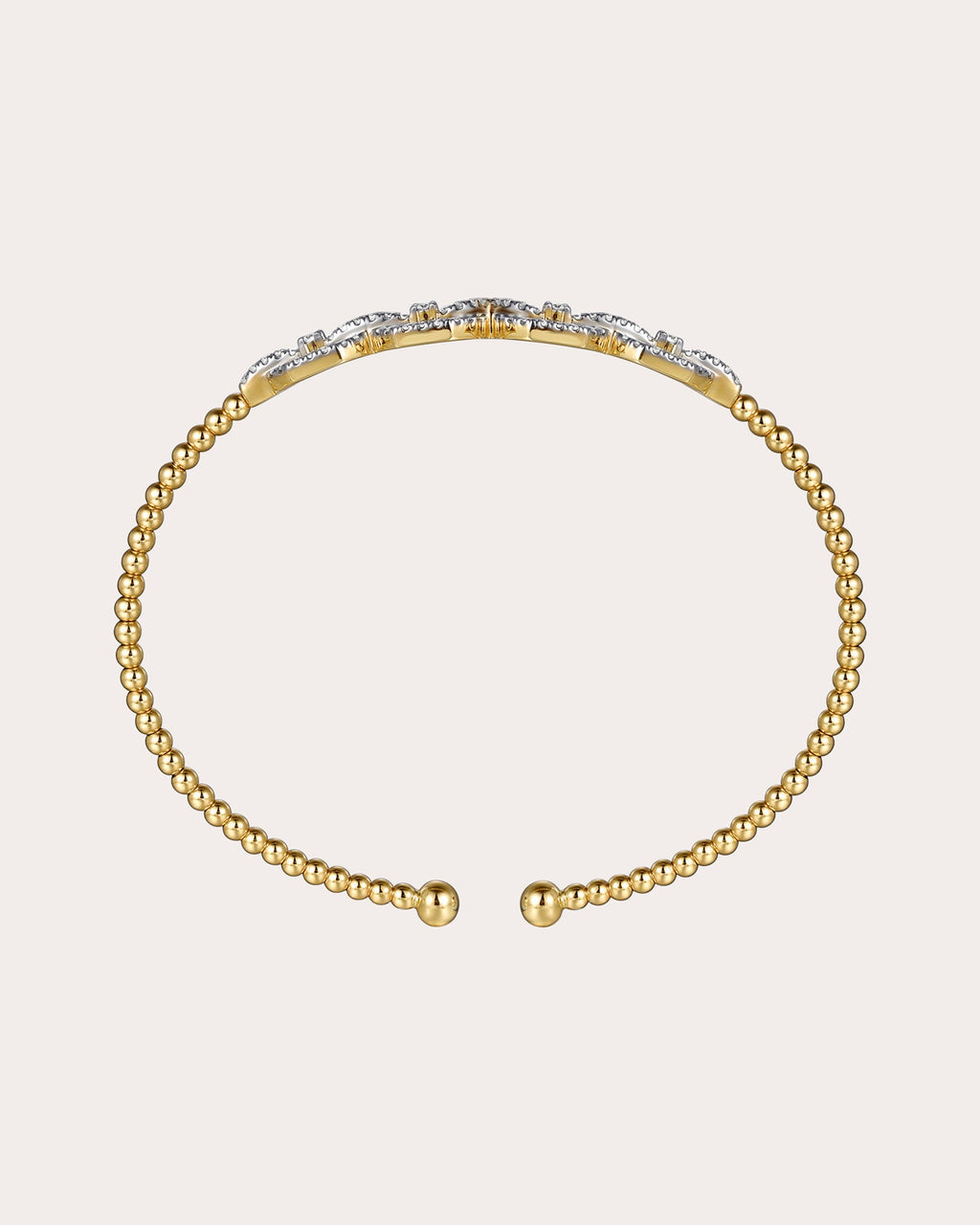 Diamond & 14k Gold Bujukan Pavé Links Cuff