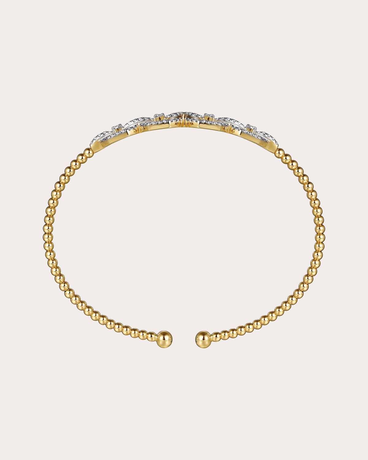 Diamond & 14k Gold Bujukan Pavé Links Cuff