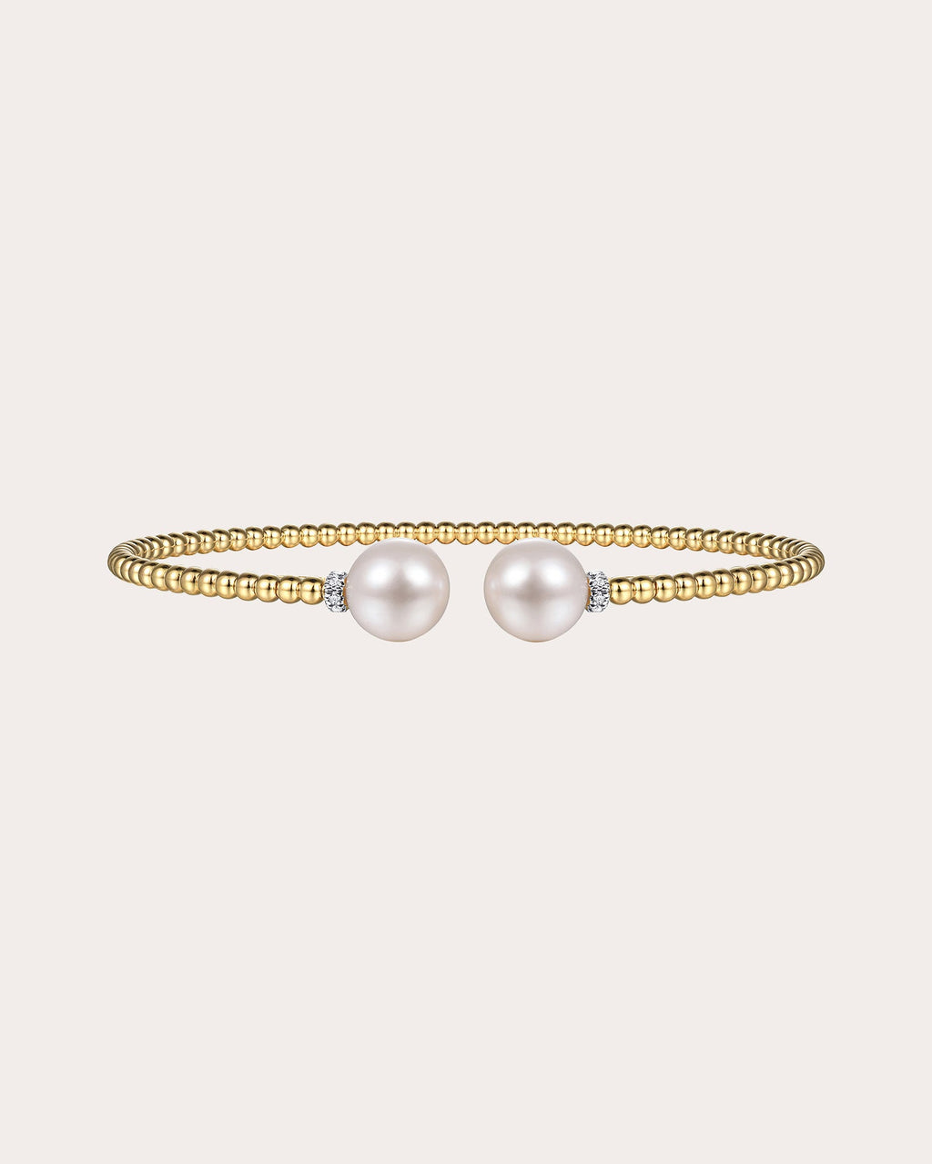 Pearl & Diamond 14k Gold Bujukan Split Cuff