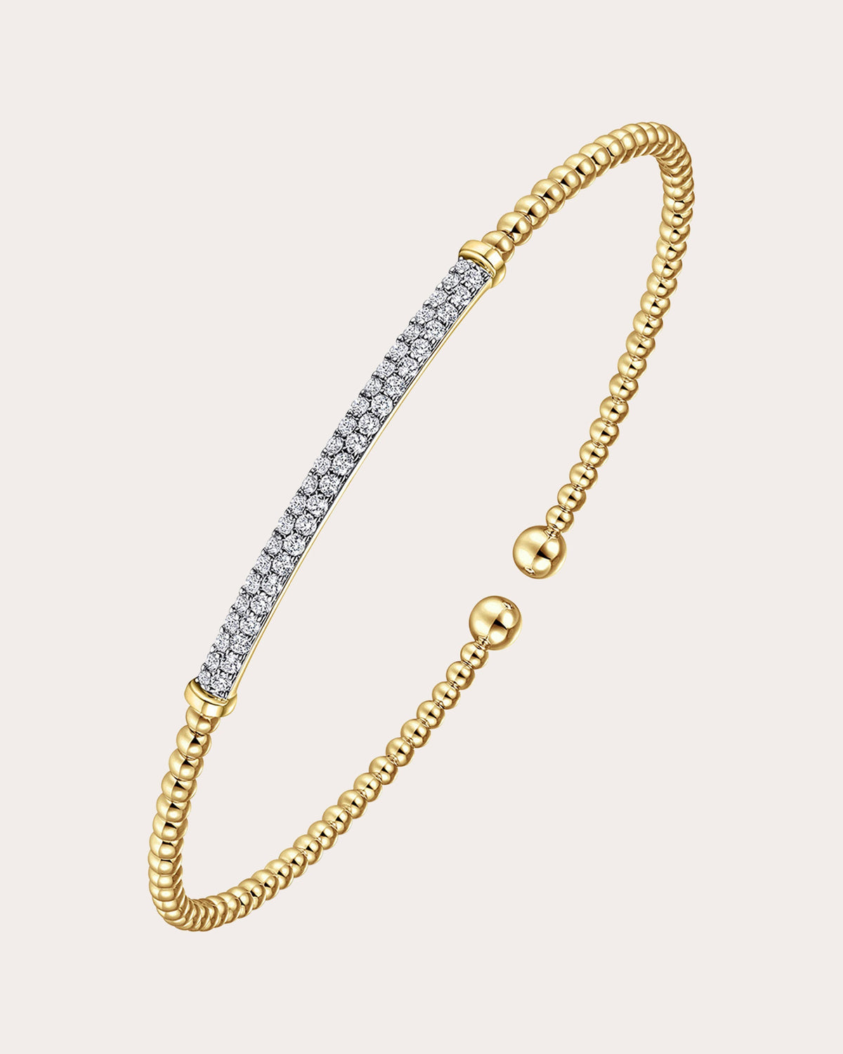 Diamond & 14k Gold Bujukan Bar Cuff