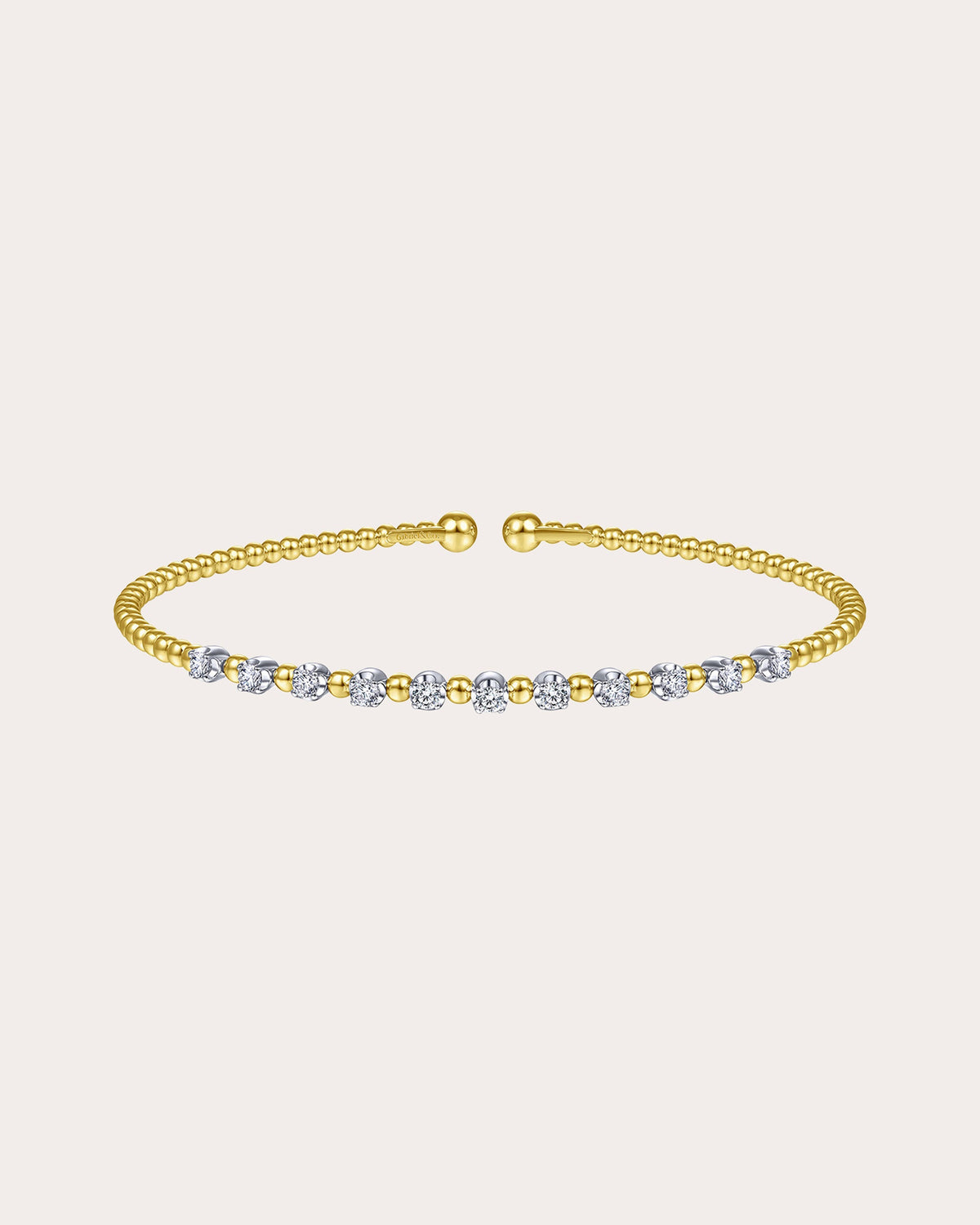Diamond & 14k Gold Two-Tone Bujukan Split Cuff