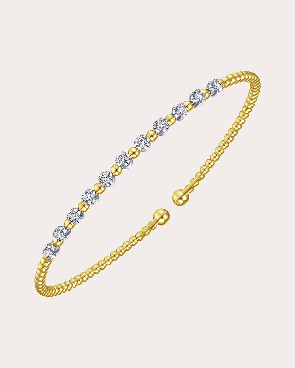 Diamond & 14k Gold Two-Tone Bujukan Split Cuff