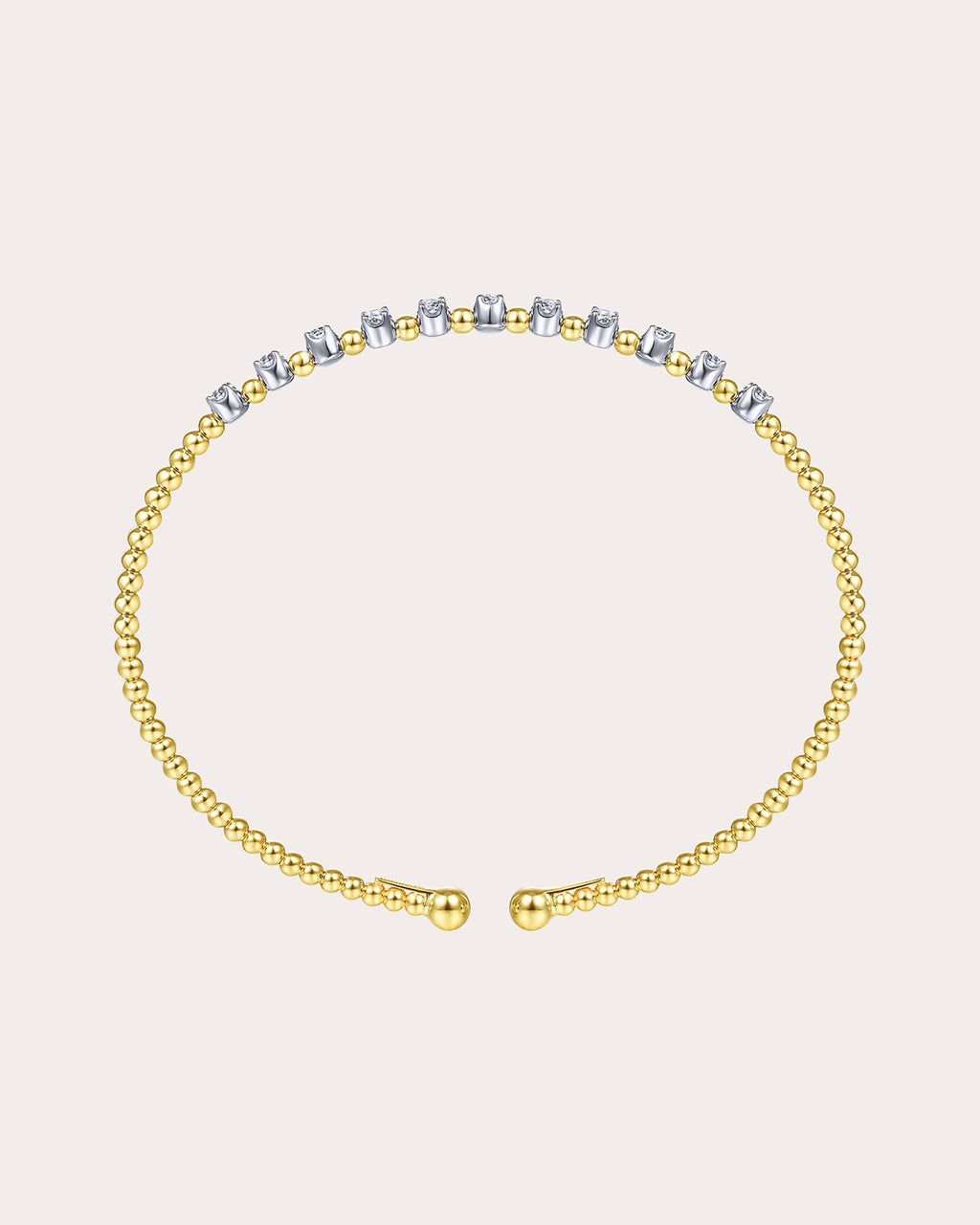 Diamond & 14k Gold Two-Tone Bujukan Split Cuff