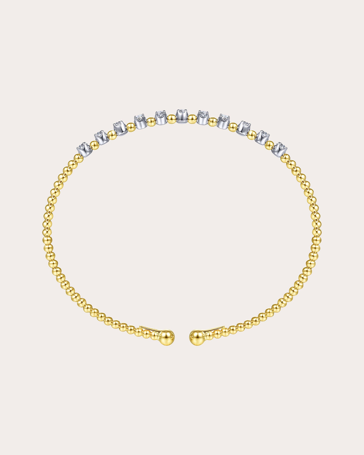 Diamond & 14k Gold Two-Tone Bujukan Split Cuff